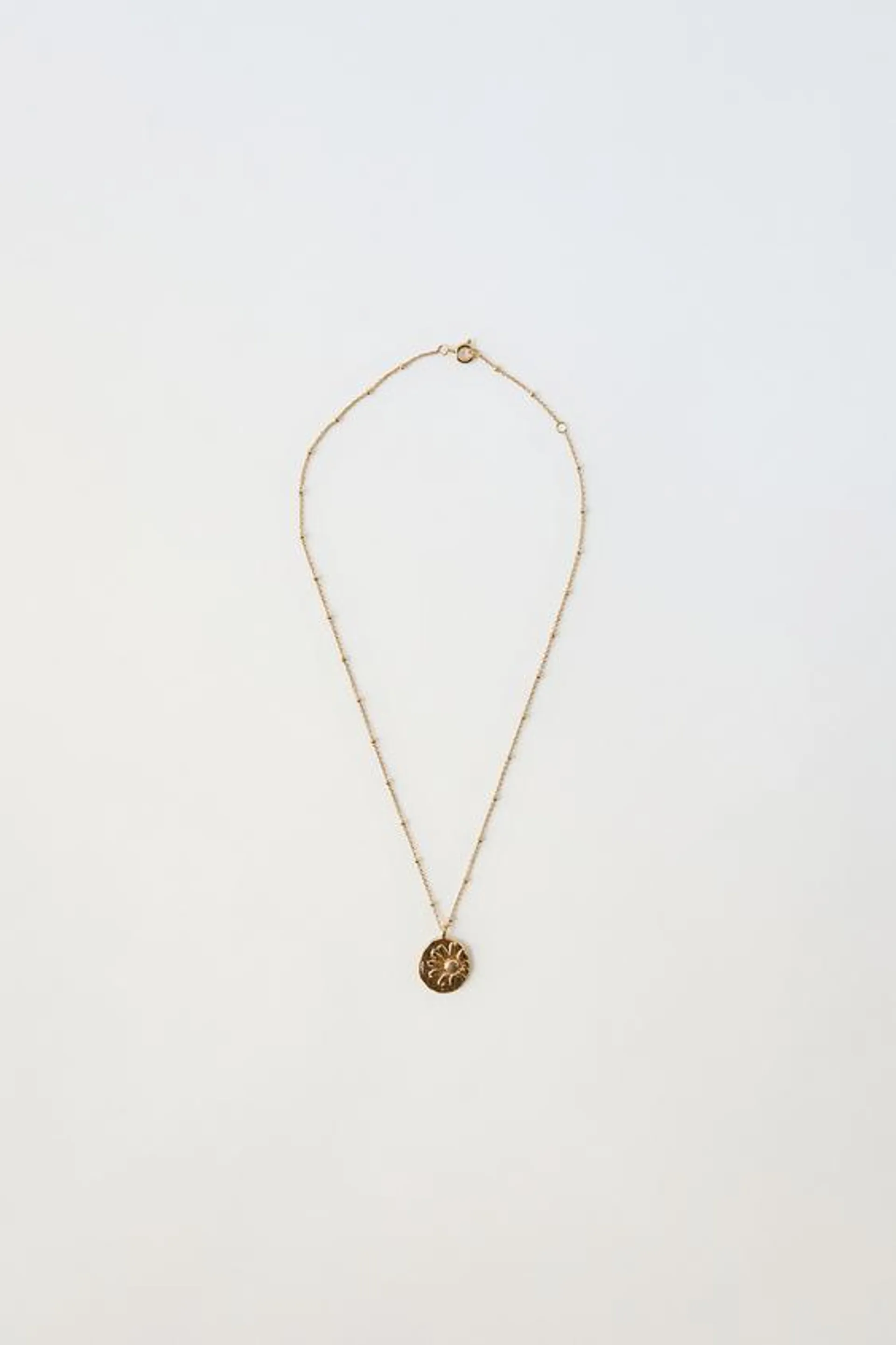 TRUE NEUTRALS 24K GOLD-PLATED FLORAL NECKLACE