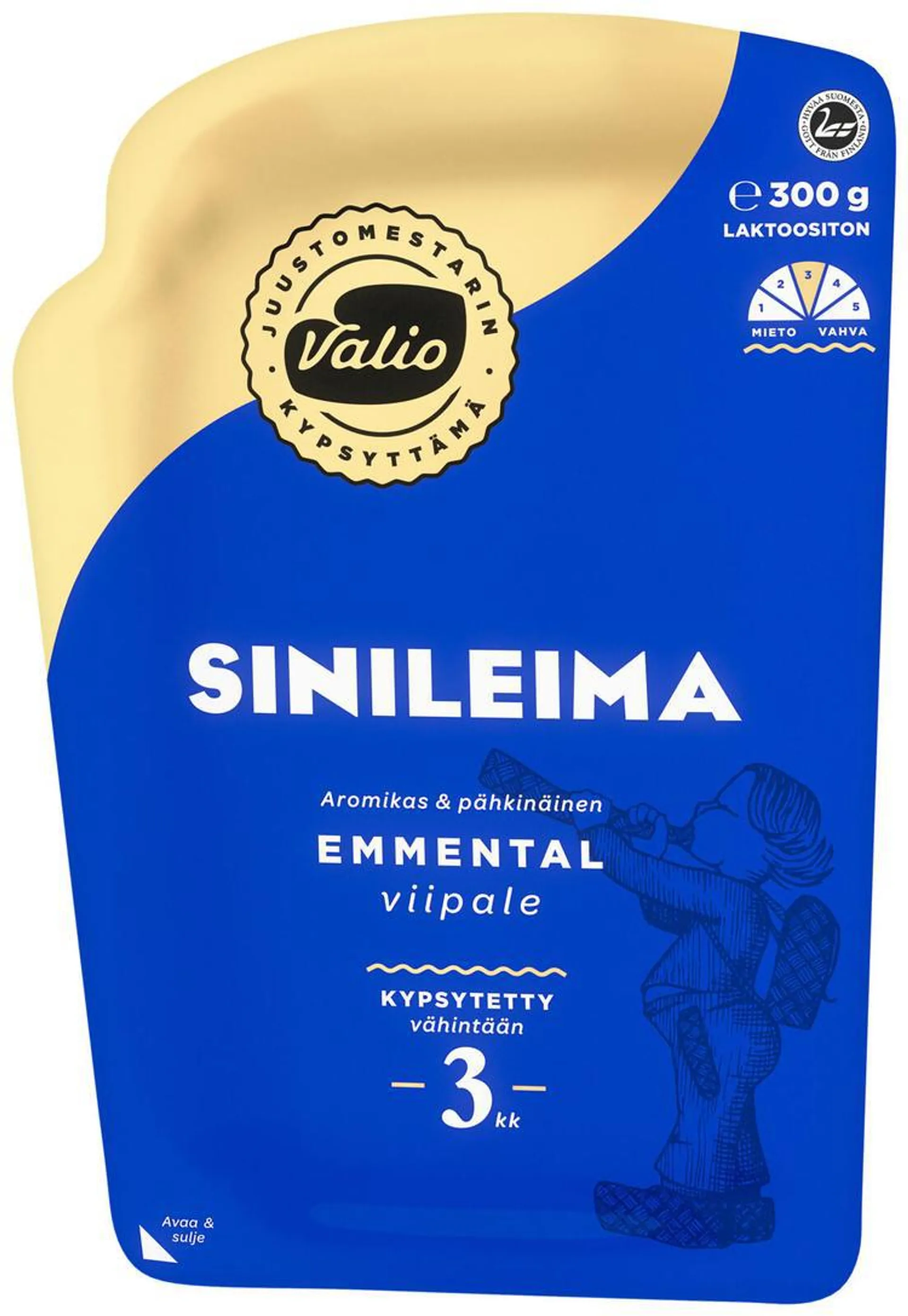 Valio Emmental sinileima e300 g viipale