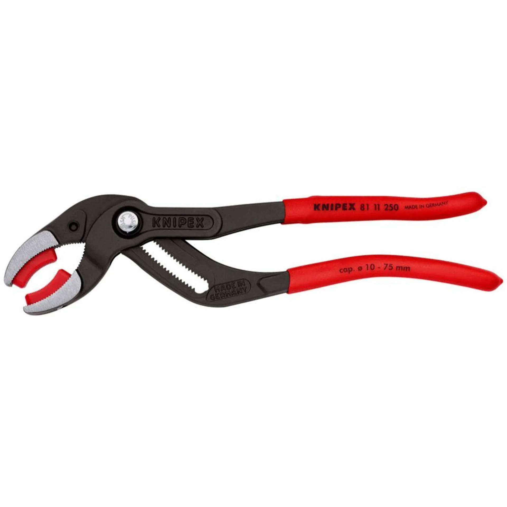 Knipex® 81 11 250 tartuntapihdit putkille leukasuojilla 10-75 mm