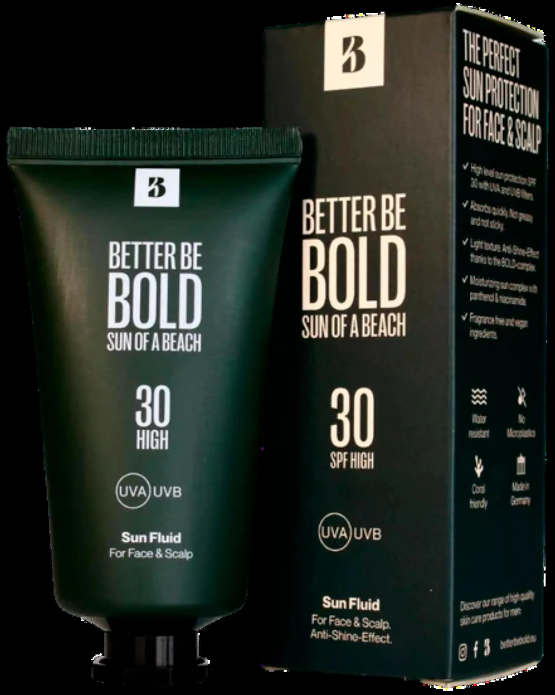 Better Be Bold Sun Of a Beach Sun Fluid For Face & Scalp SPF 30 aurinkovoide kasvoille & kaljulle 50 ml