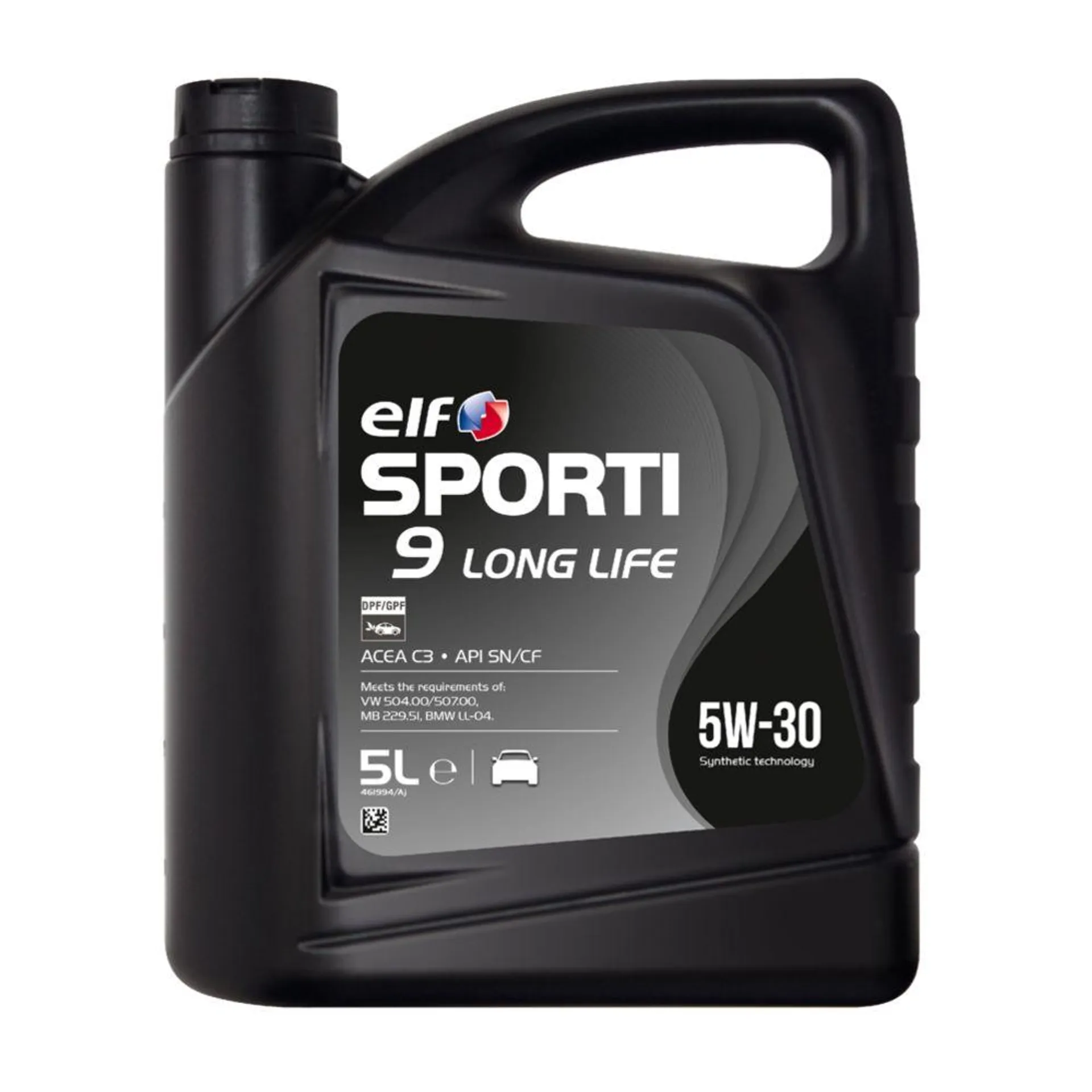 Elf Sporti 9 Long Life 5W-30 5 l moottoriöljy