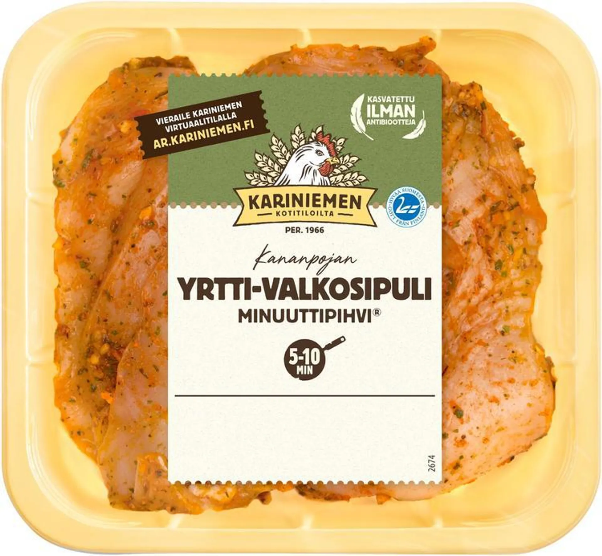 Kariniemen Kananpojan Minuuttipihvi yrtti-valkosipuli 350 g