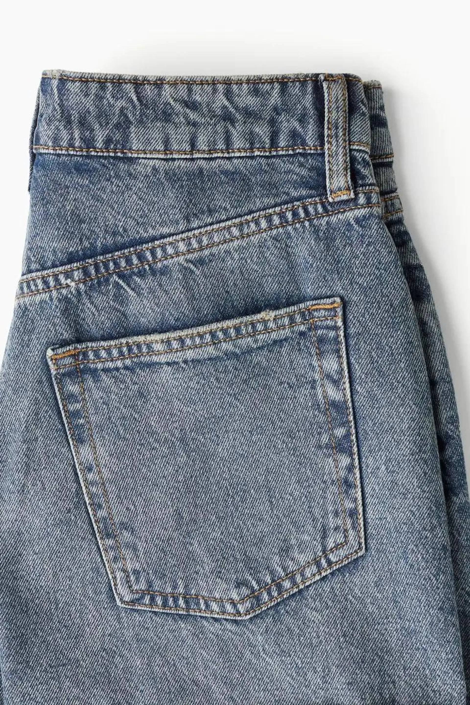 High-waisted denim shorts