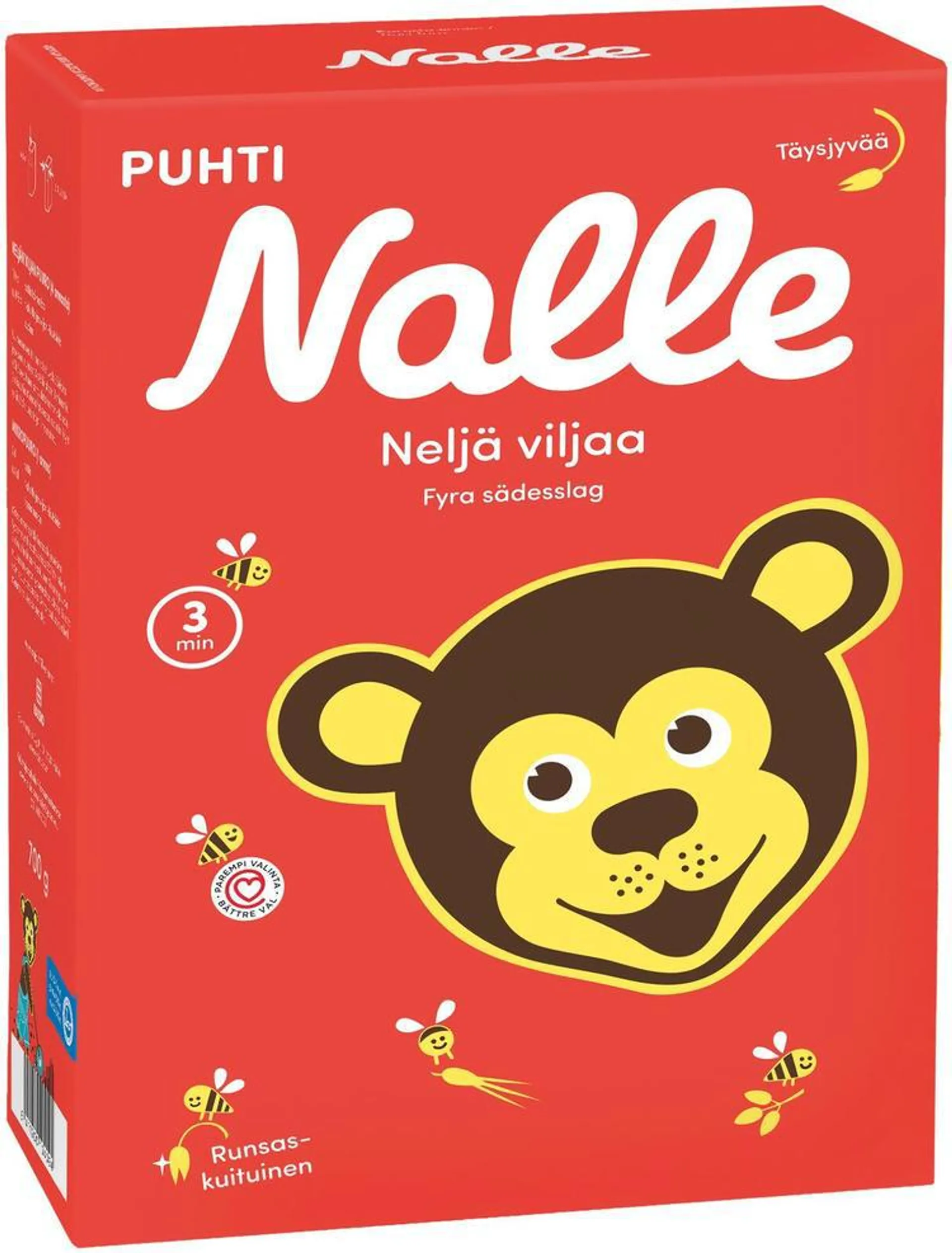 Nalle 700g neljän viljan täysjyvähiutale