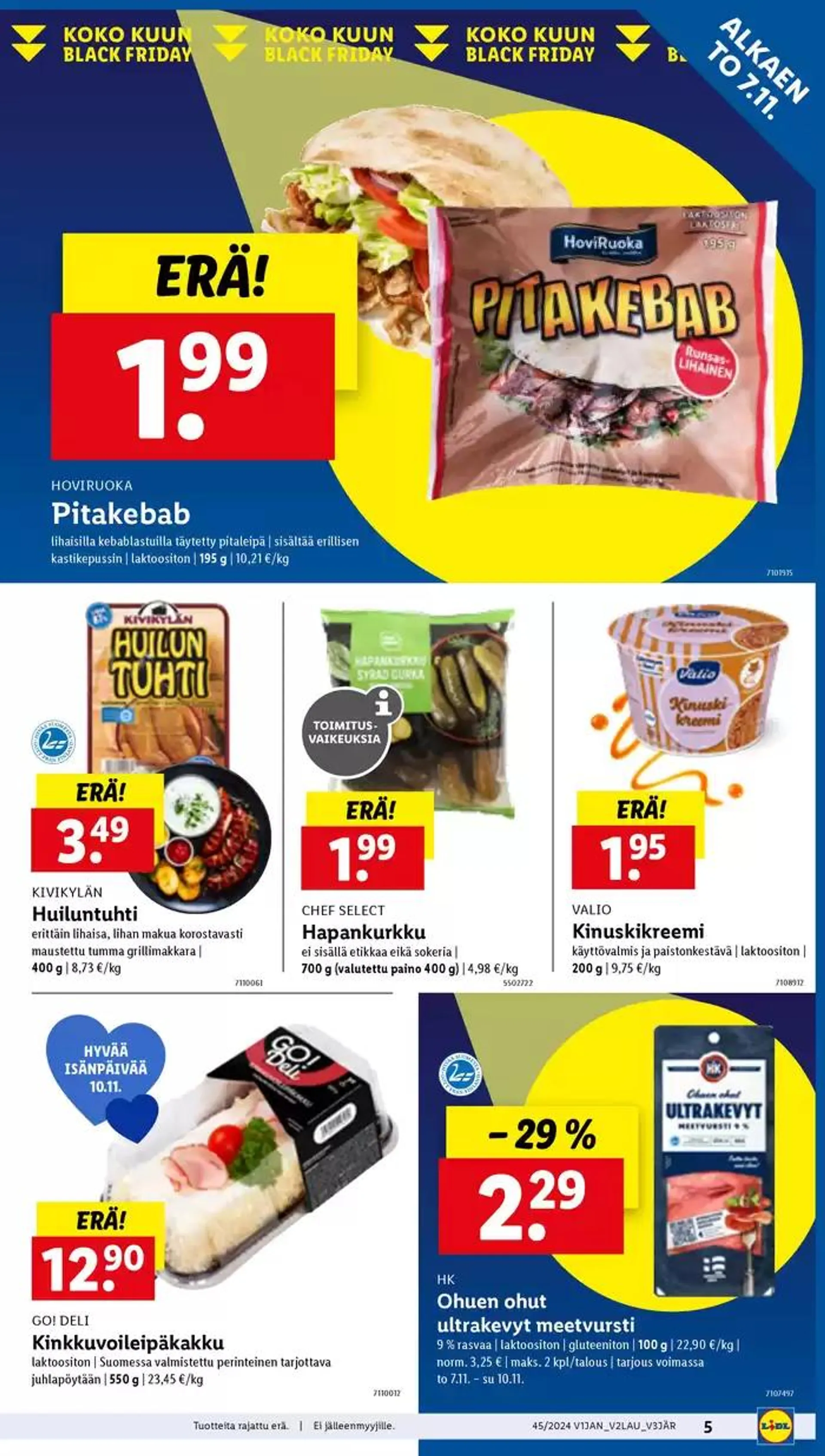 Lidl tarjoukset voimassa alkaen 4. marraskuuta - 13. marraskuuta 2024 - Tarjouslehti sivu 7