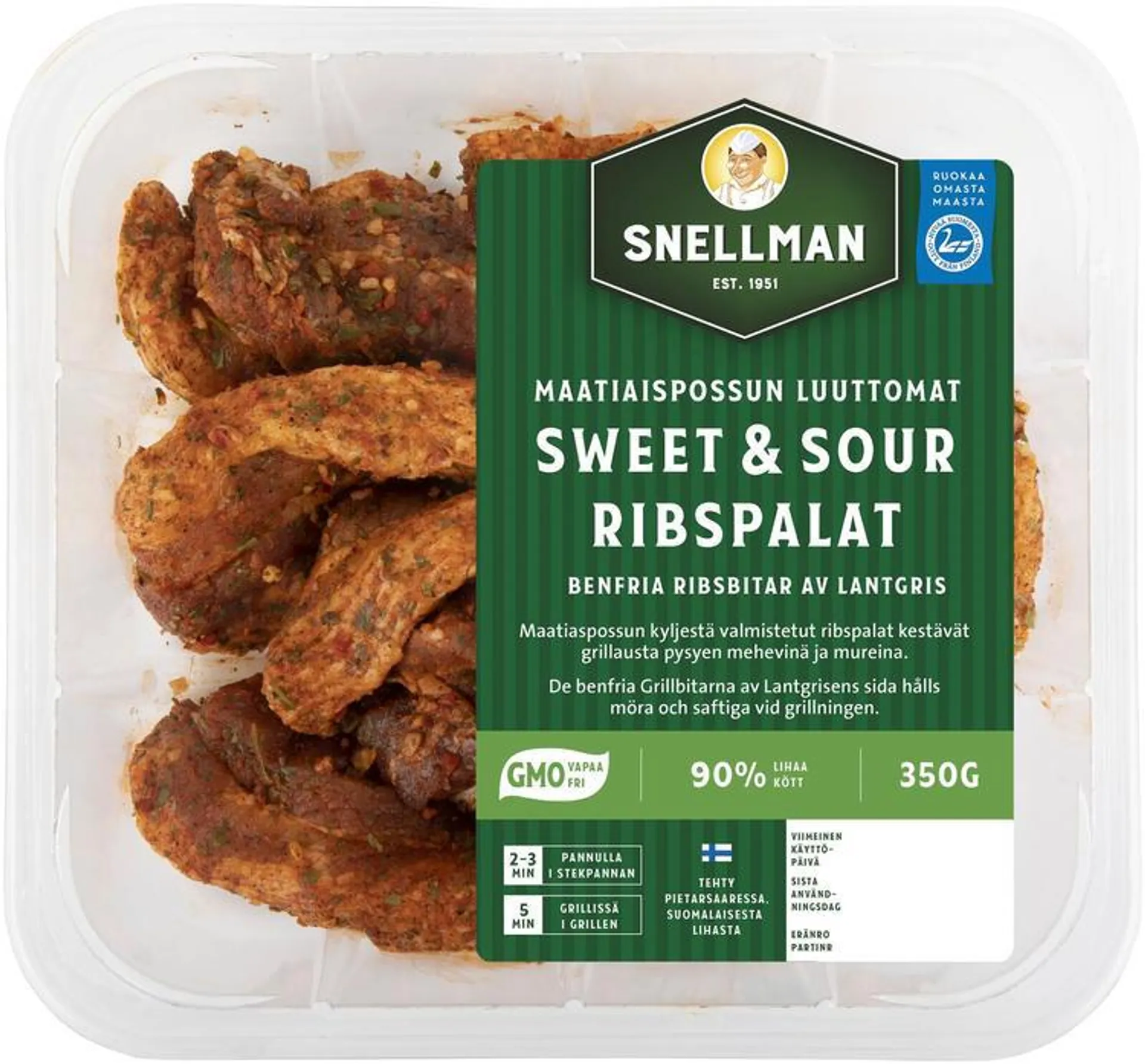 Snellman Maatiaispossu Sweet & Sour ribspalat luuton 350g