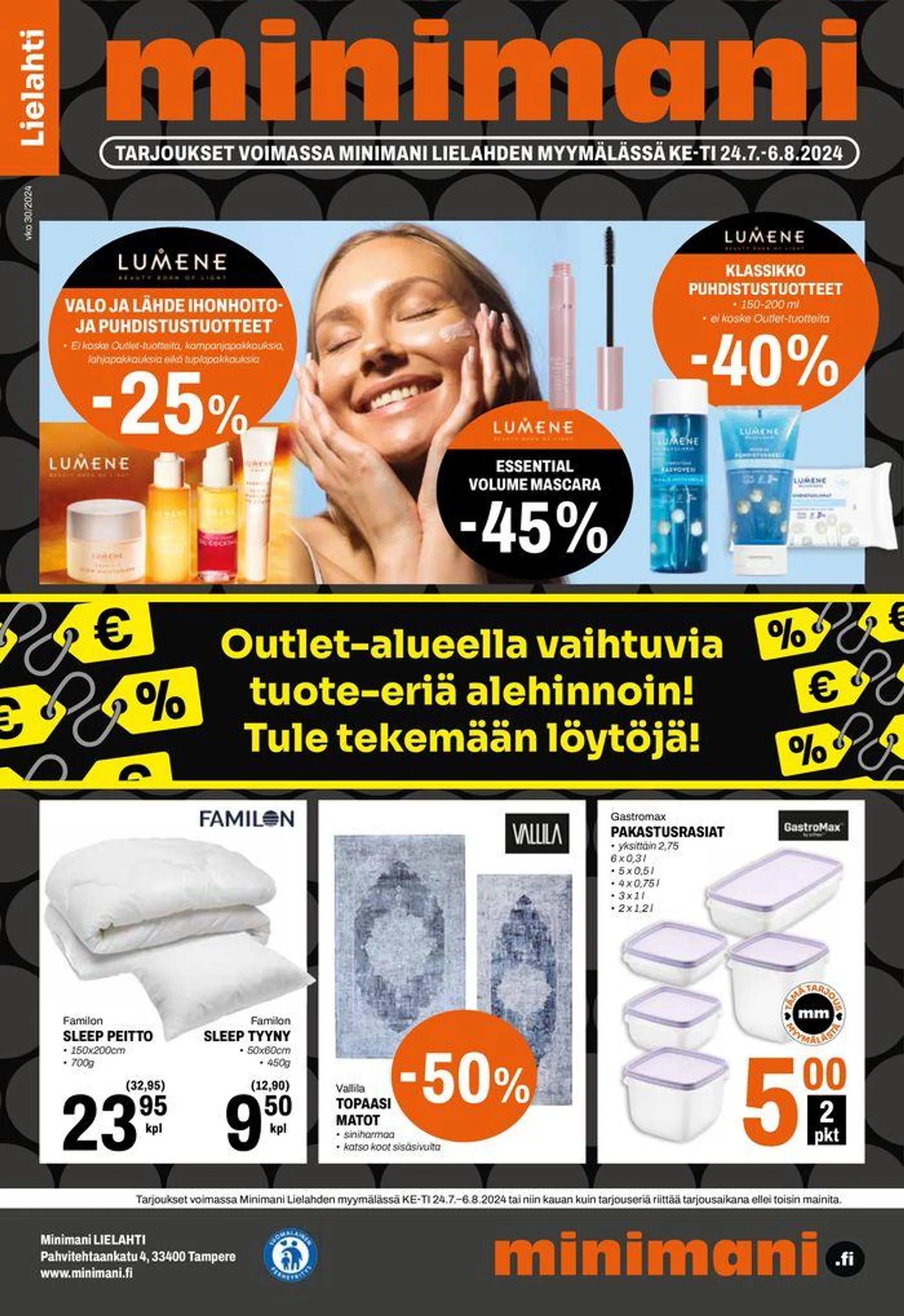 Outlet-alueella vaihtuvia tuote-eriä alehinnoin! Tule tekemään löytöjä! - 1