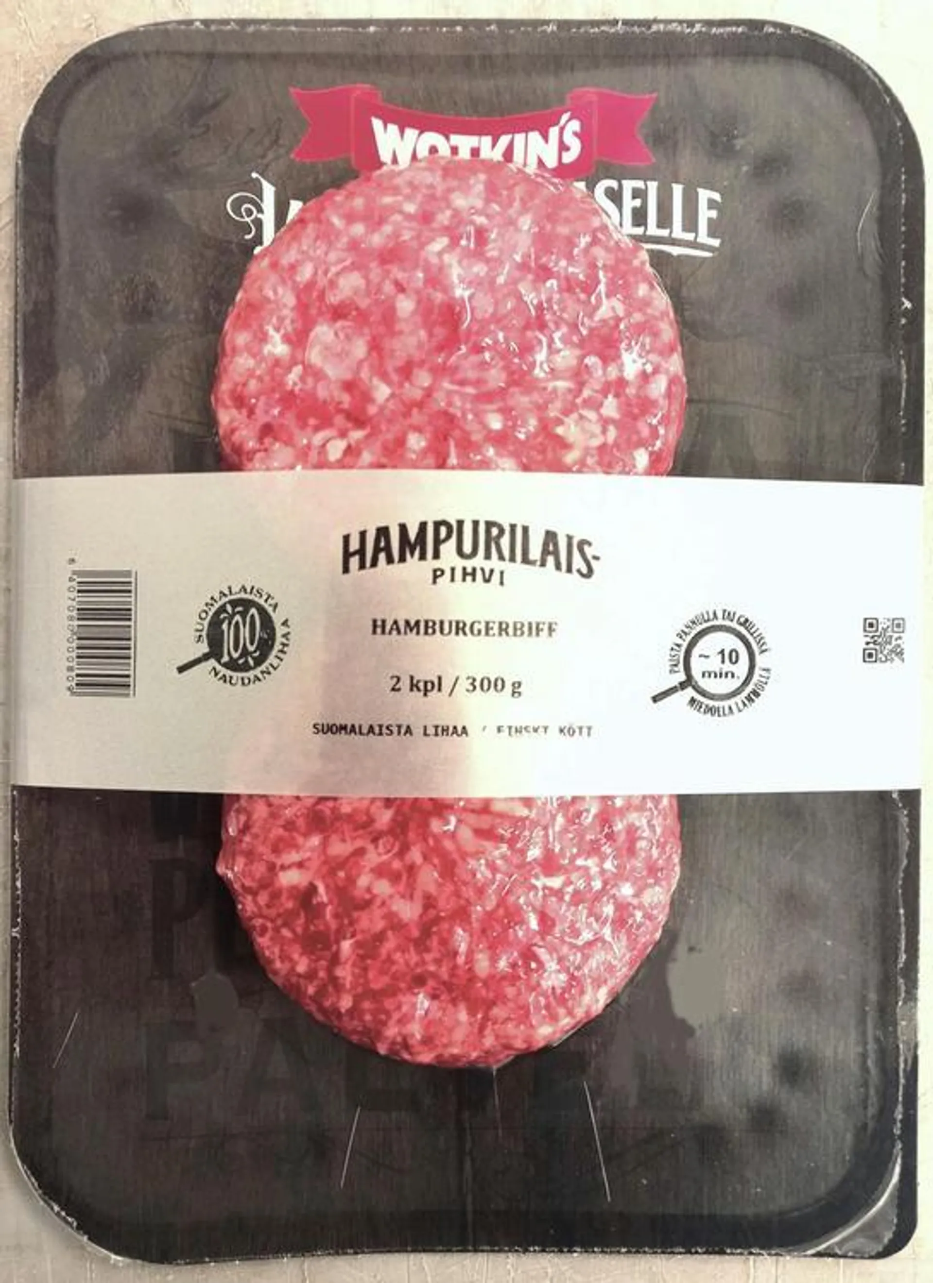 Wotkin´s Hampurilaispihvi 300g