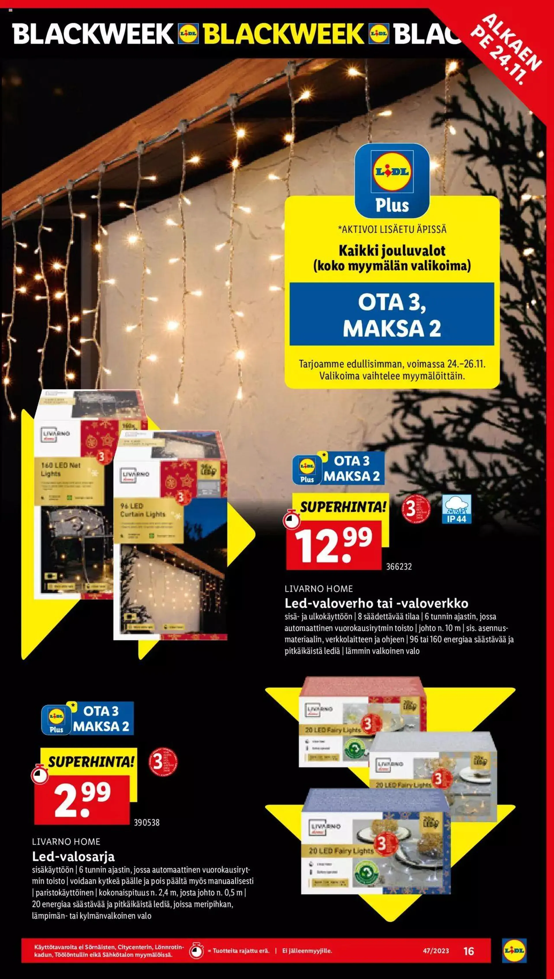 Lidl - Black Friday voimassa alkaen 20. marraskuuta - 26. marraskuuta 2023 - Tarjouslehti sivu 16