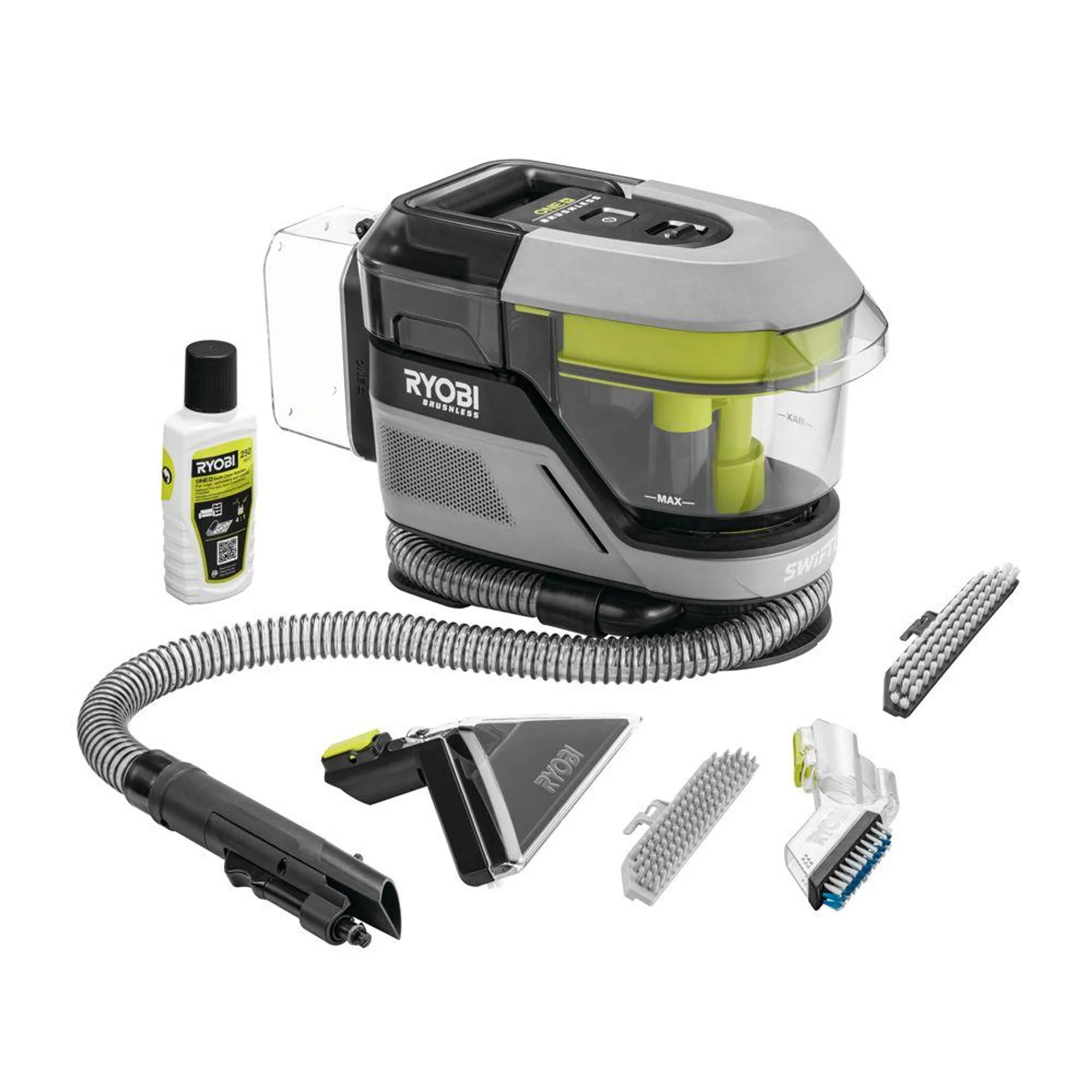 Ryobi ONE+ Swift Clean BL akkutekstiilipesuri RDC18BL-1X40G (4,0 Ah)