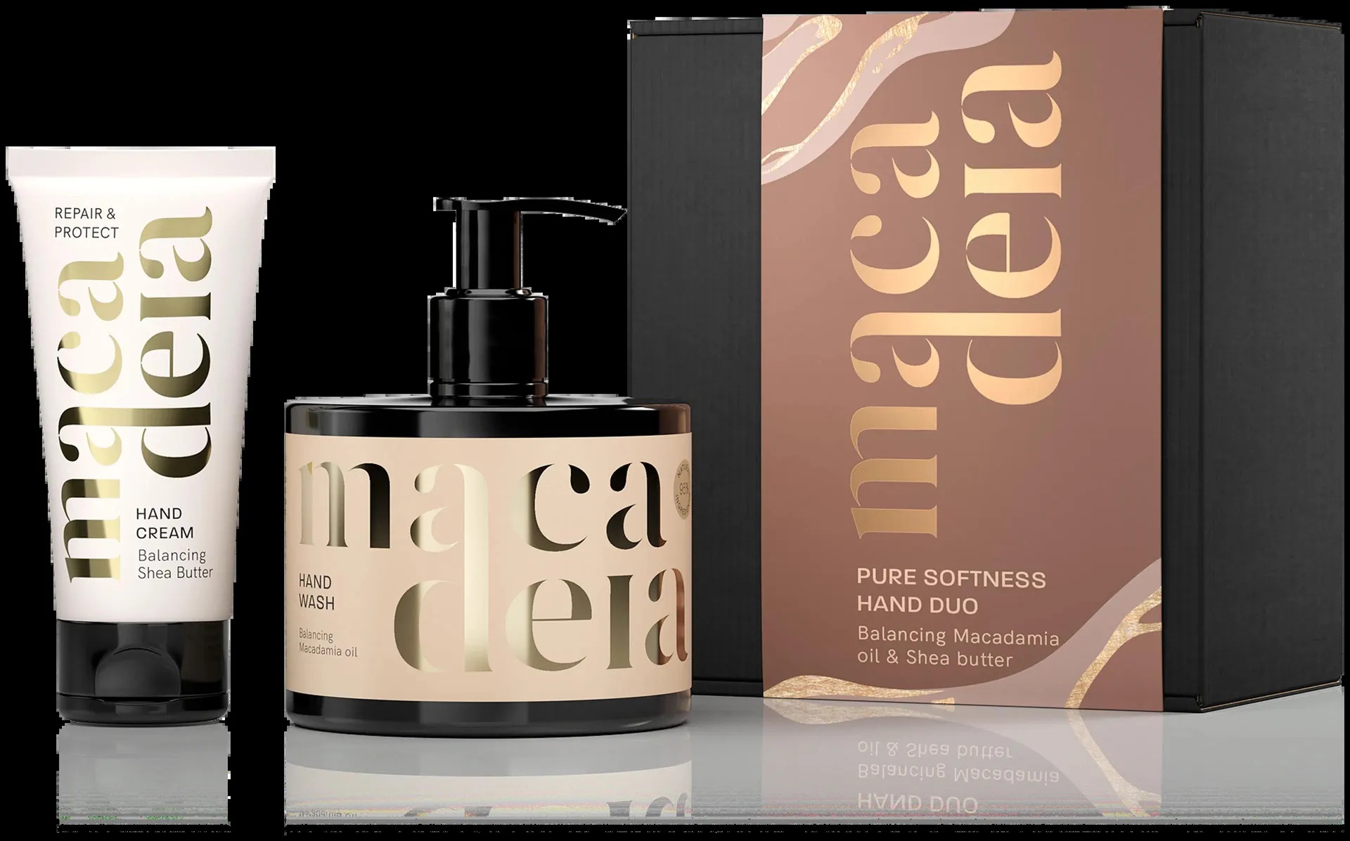 Macadeia Pure Softness Hand Duo 300ml+50ml, Balancing Macadamia Oil & Shea Butter lahjapakkaus