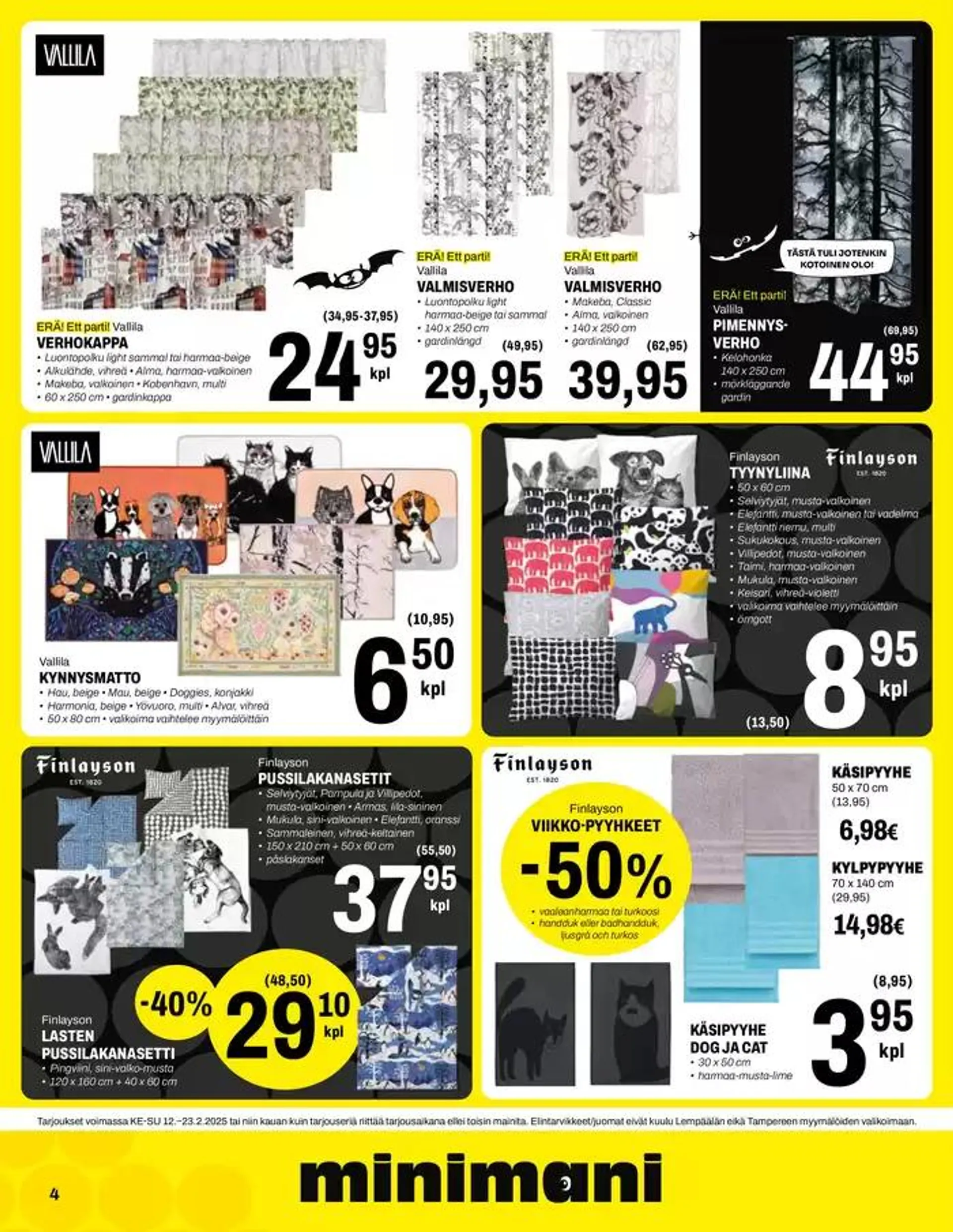 Minimani Yhtiöt Oy voimassa alkaen 18. helmikuuta - 4. maaliskuuta 2025 - Tarjouslehti sivu 4