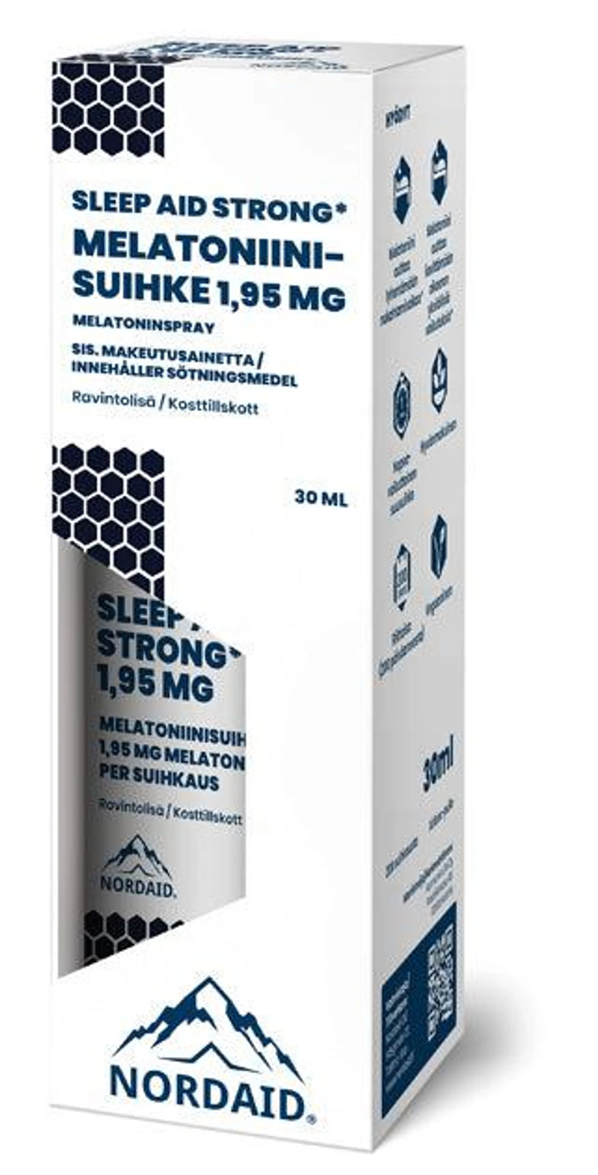 Nordaid Sleep Aid Strong -melatoniinisuihke 1,95 mg, 30 ml