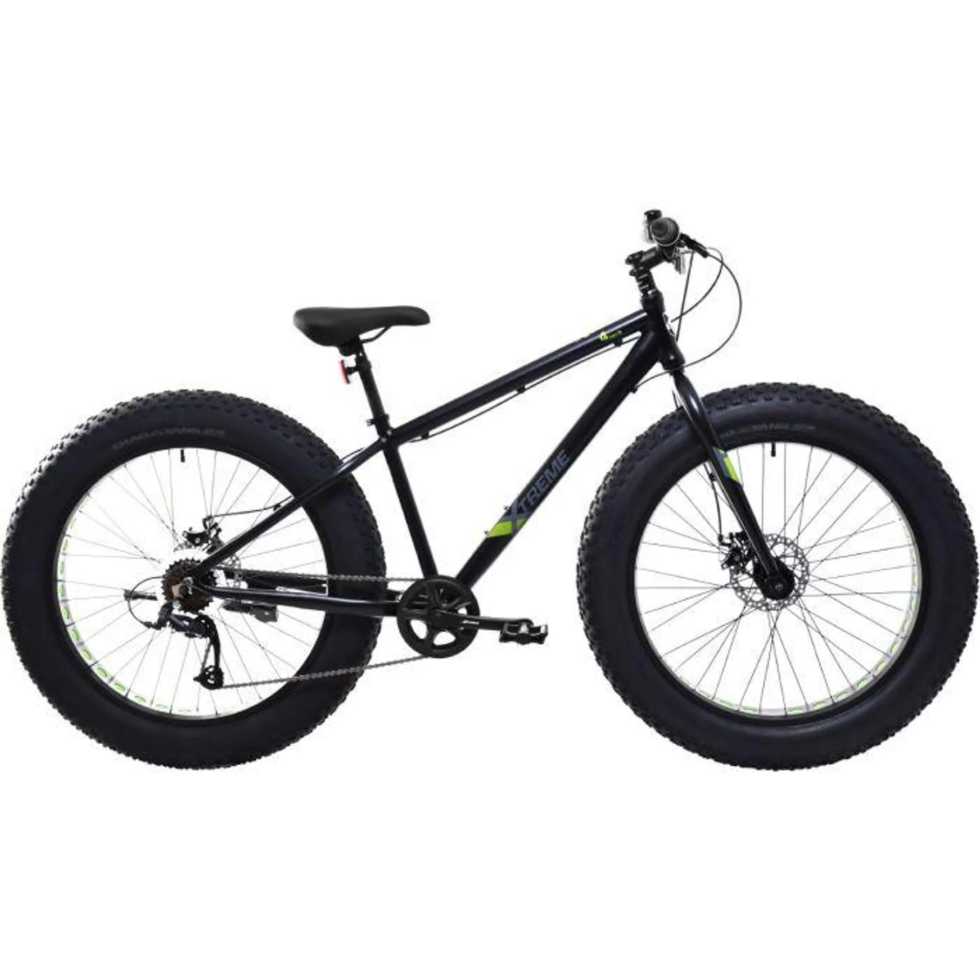 4inch Fatbike läskipyörä 7-vaihdetta 26" musta, runkokorkeus 40 cm