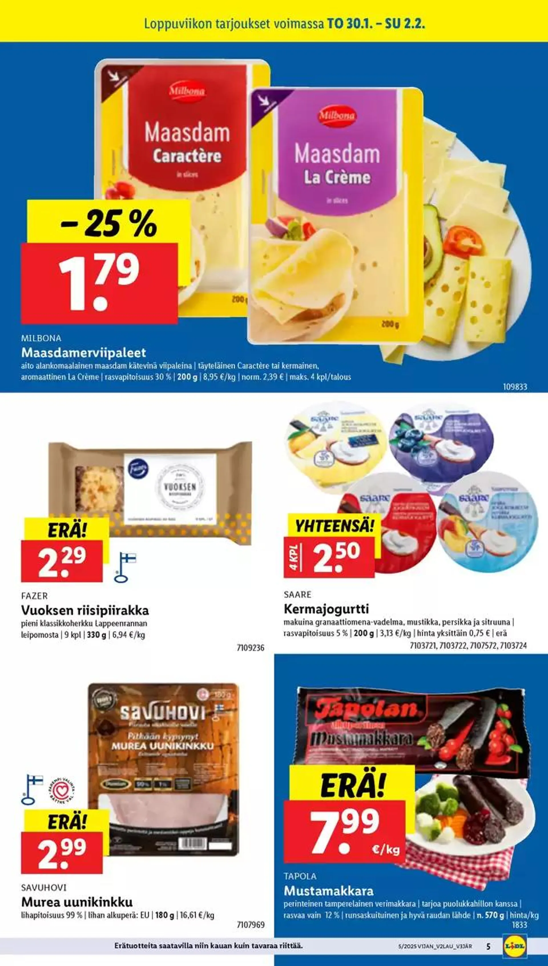 Lidl tarjoukset voimassa alkaen 27. tammikuuta - 5. helmikuuta 2025 - Tarjouslehti sivu 5