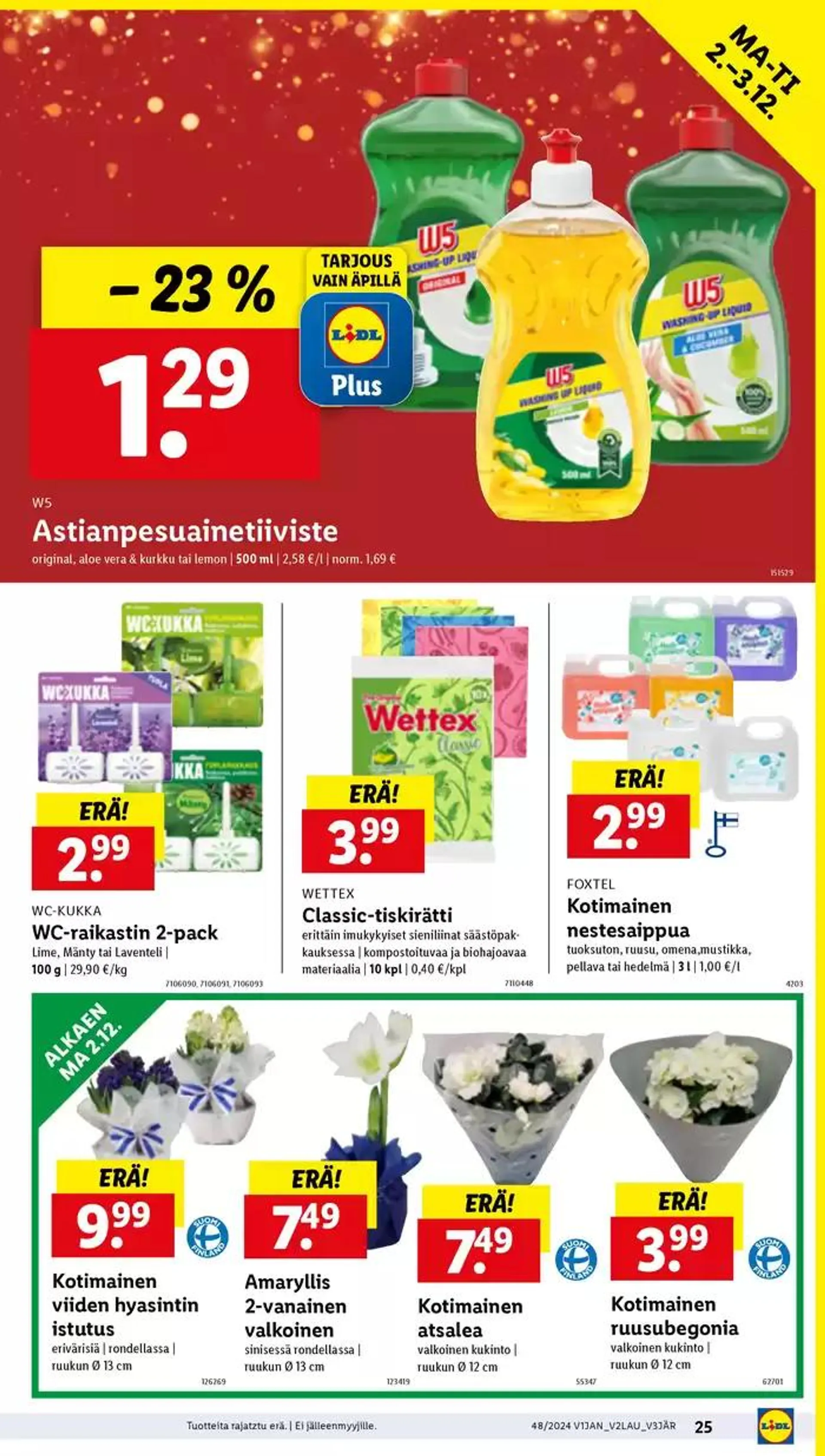 Lidl tarjoukset voimassa alkaen 25. marraskuuta - 3. joulukuuta 2024 - Tarjouslehti sivu 29