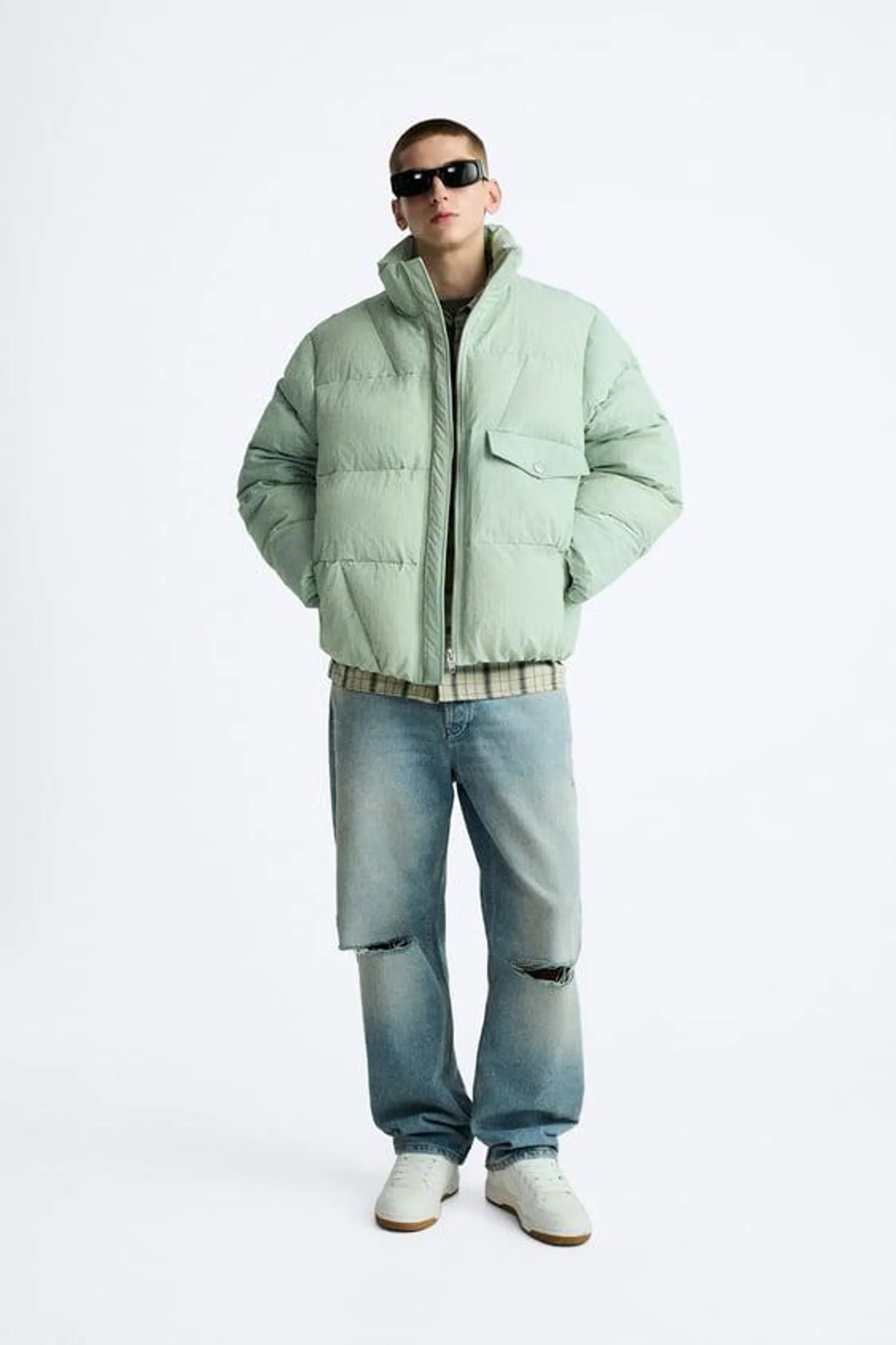 PUFFER JACKET WITH POCKET DETAIL