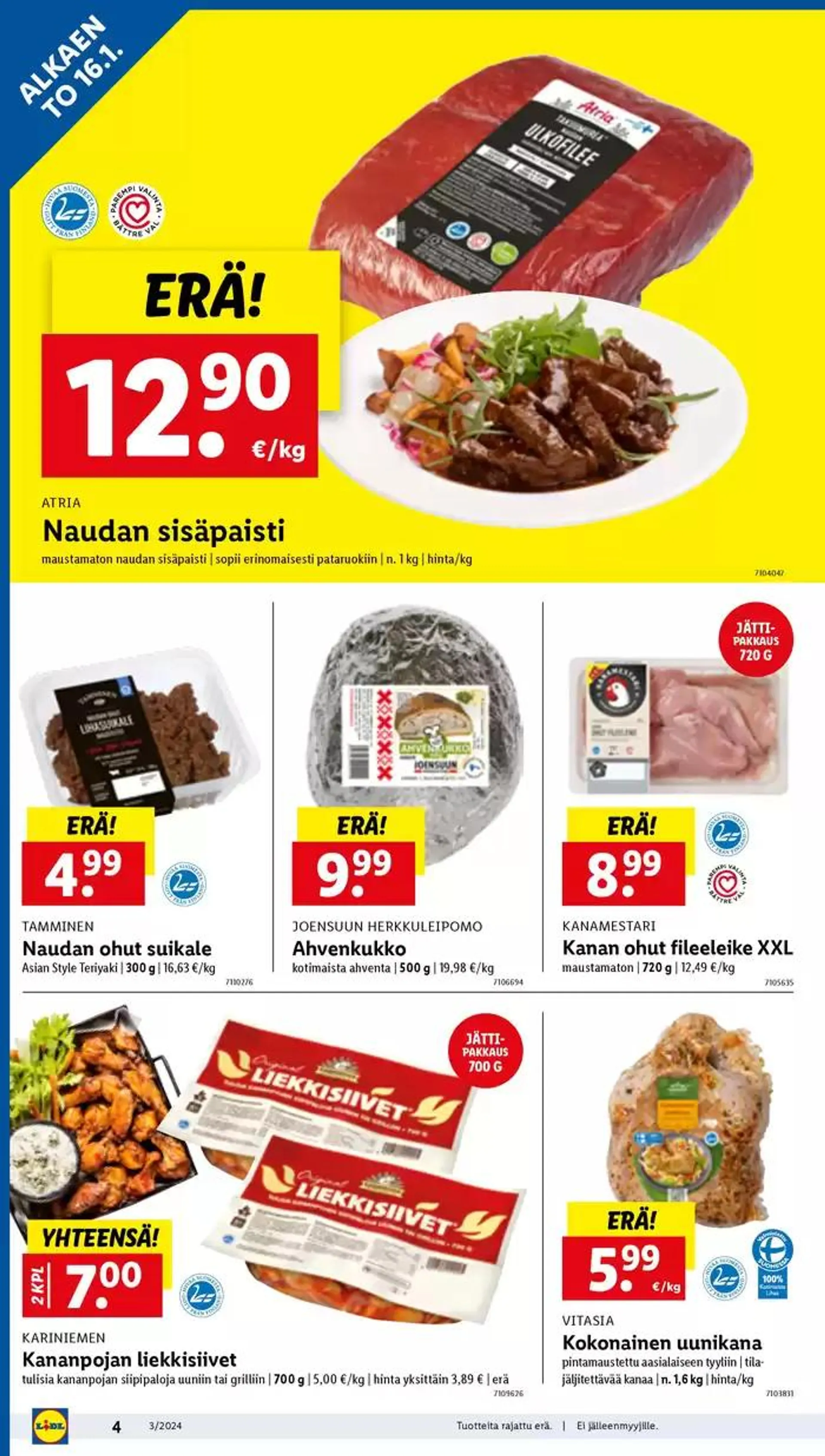 Lidl tarjoukset voimassa alkaen 13. tammikuuta - 22. tammikuuta 2025 - Tarjouslehti sivu 4