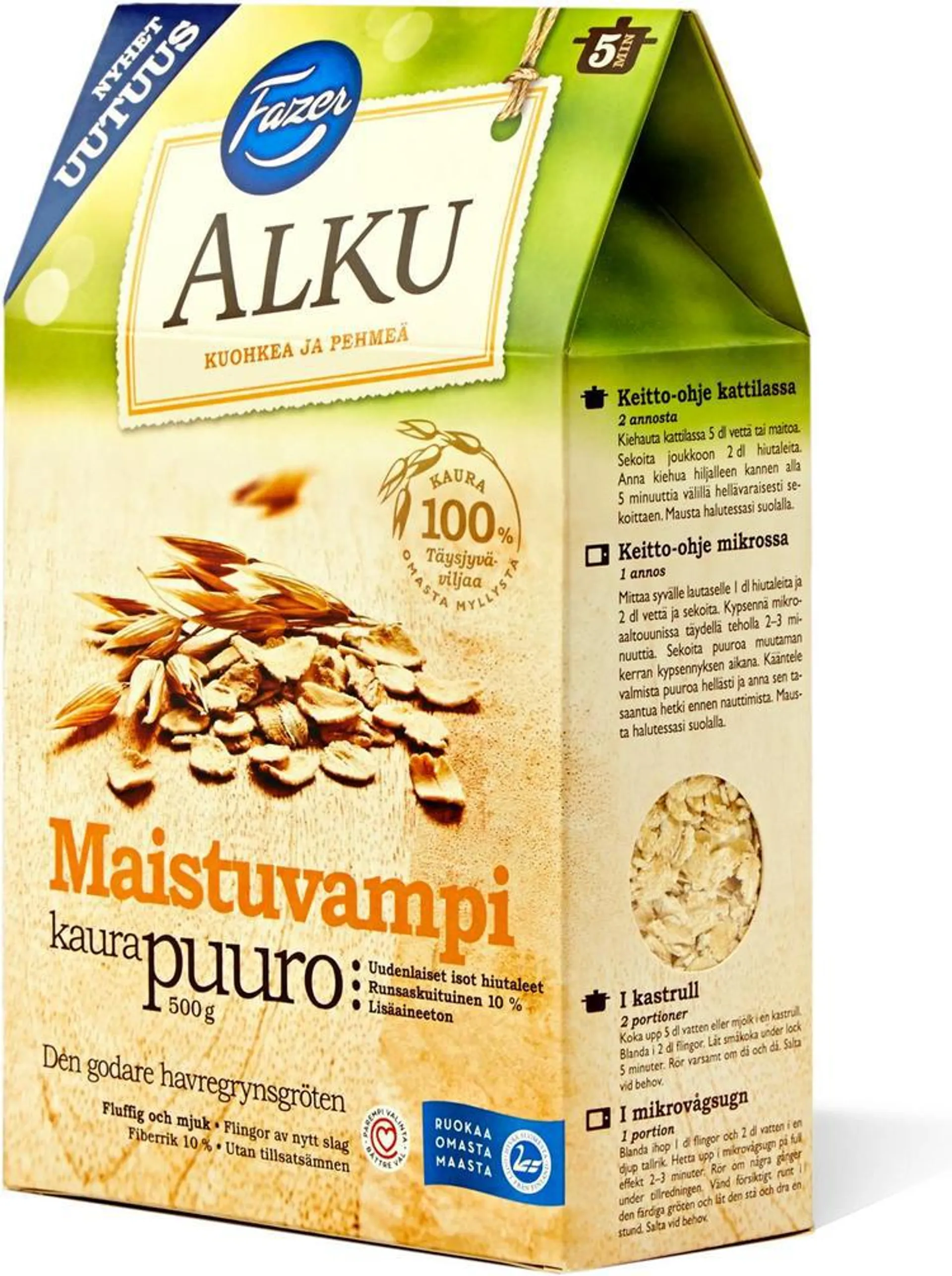 Fazer Alku Maistuvampi kaurapuuro 500 g