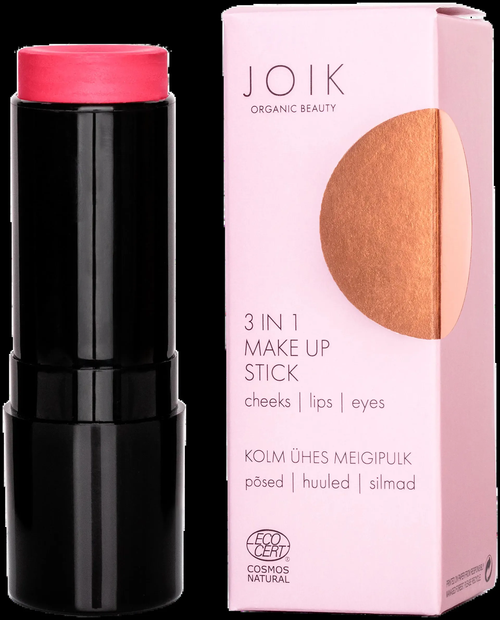 Joik Organic Beauty 3-in-1 Voidemainen Poskipunapuikko 8,5 g