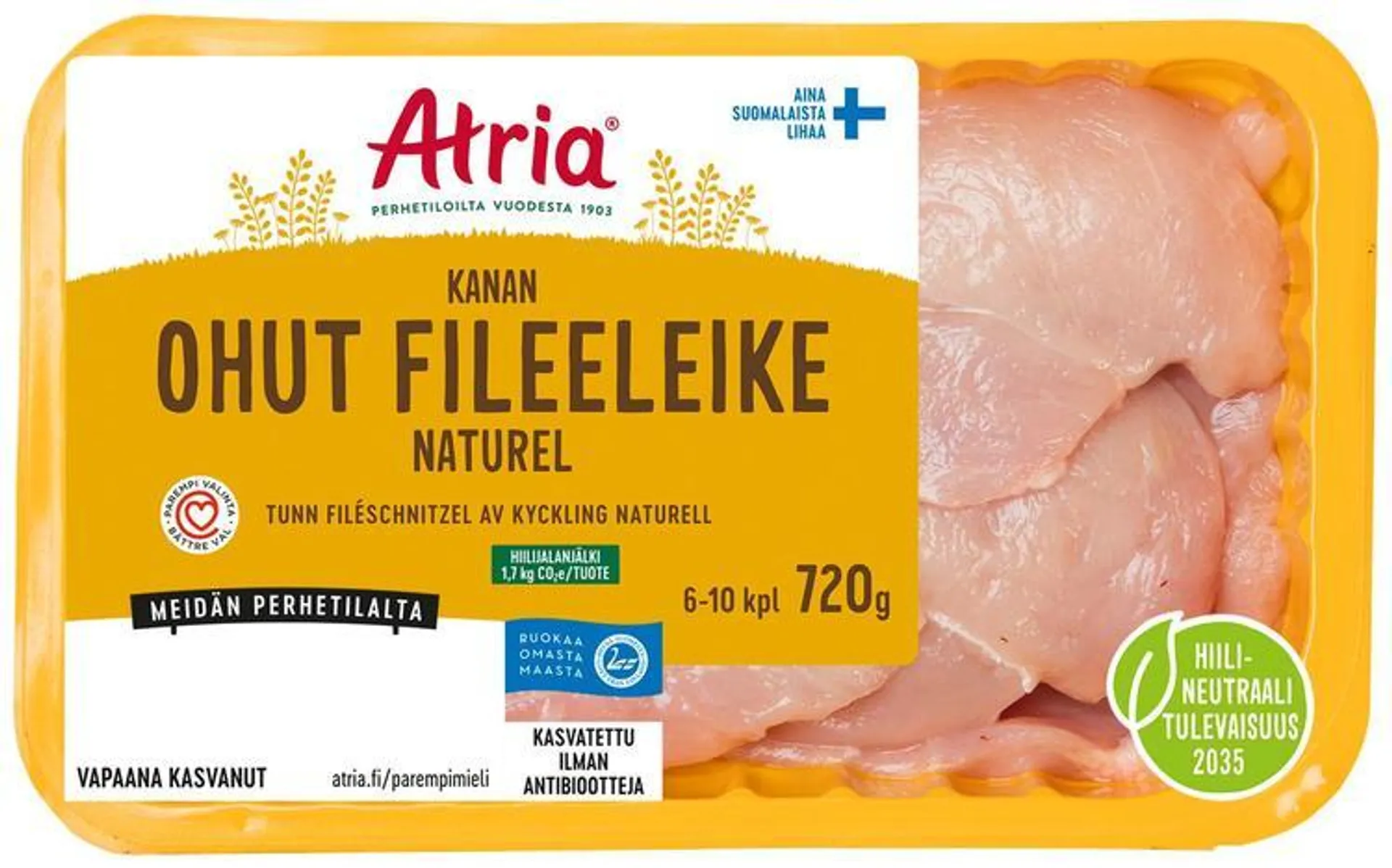 Atria Kanan Ohut Fileeleike Naturel 720g