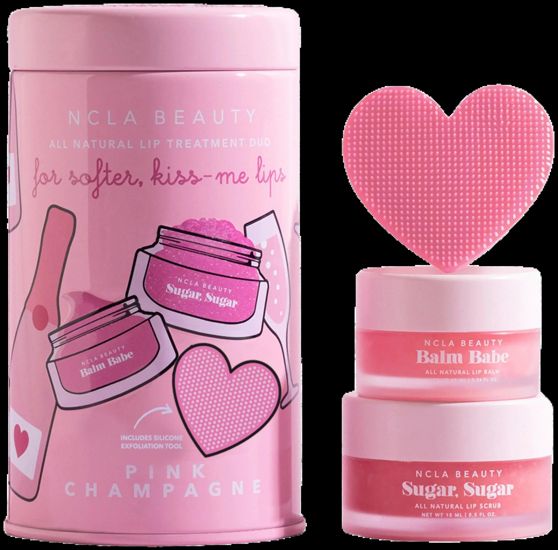 NCLA Beauty Pink Champagne Lip Care Value Set huultenhoitosetti