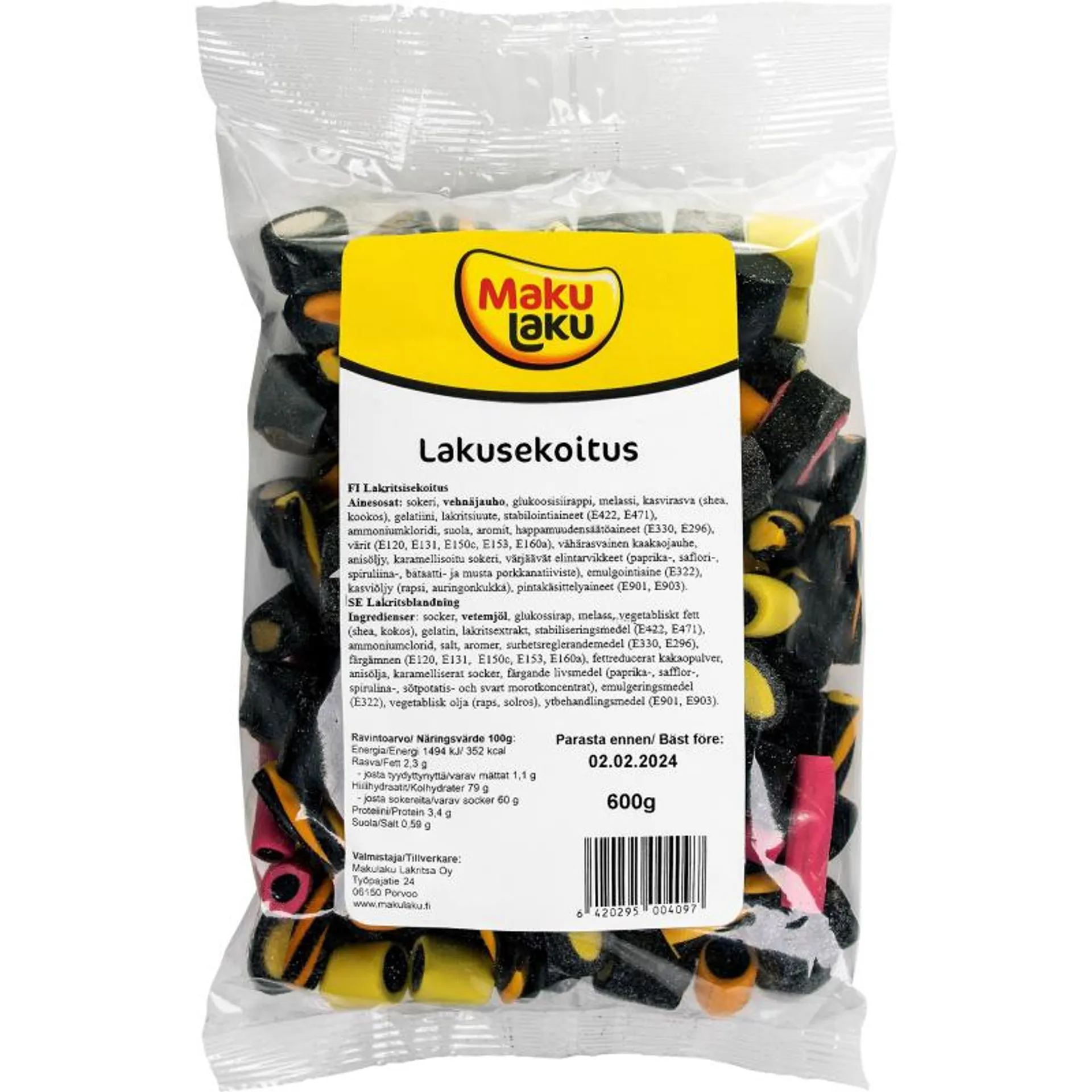 Lakusekoitus Makulaku 600 g