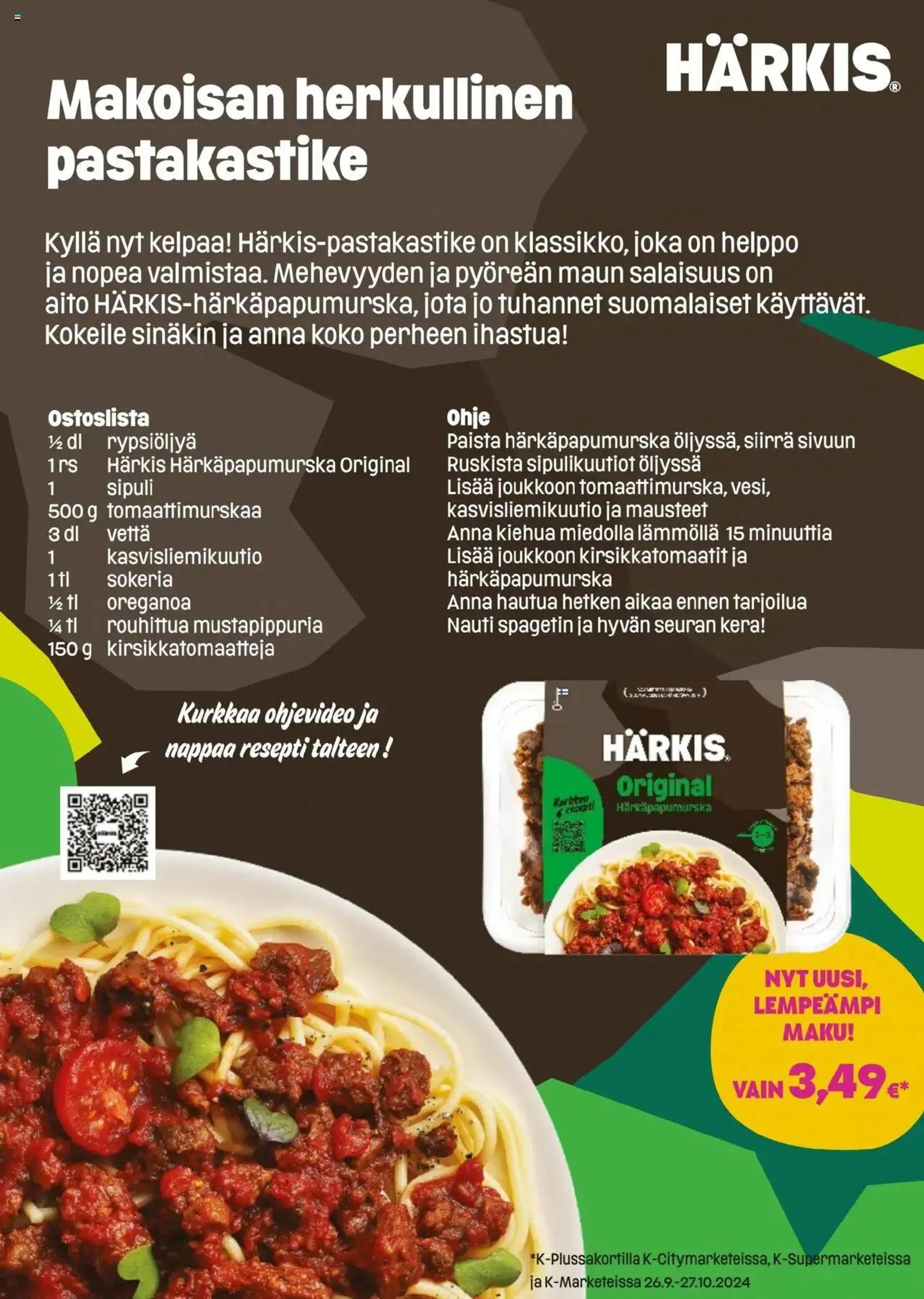 K-Supermarket - K-Ruoka voimassa alkaen 25. syyskuuta - 26. marraskuuta 2024 - Tarjouslehti sivu 26