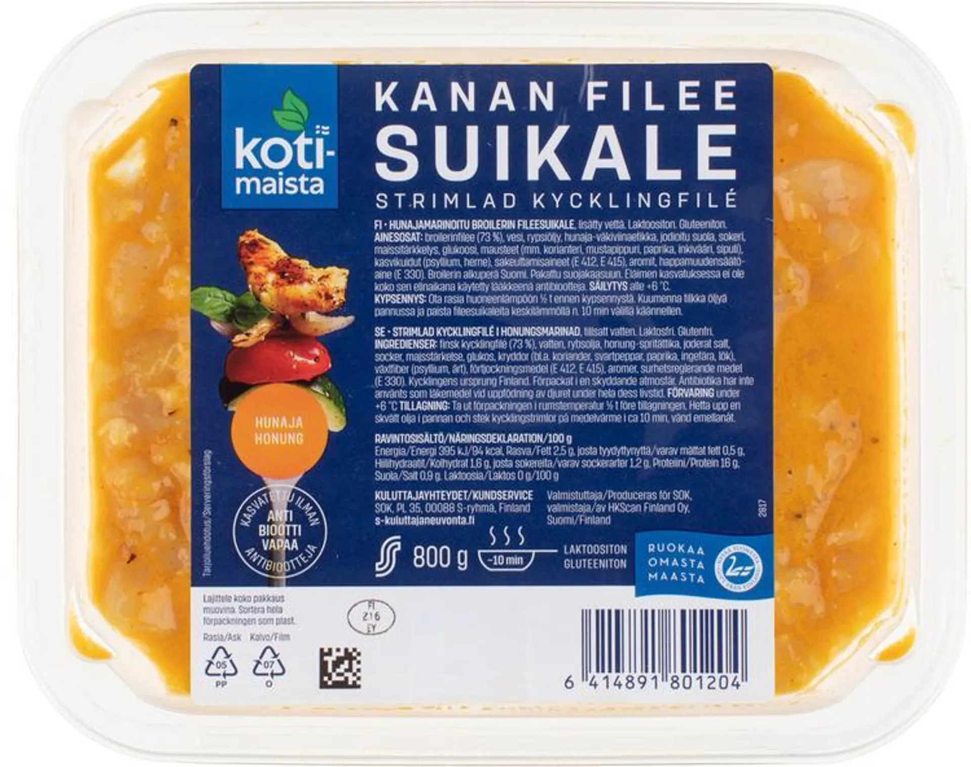 Kotimaista Kanan fileesuikale hunaja 800 g