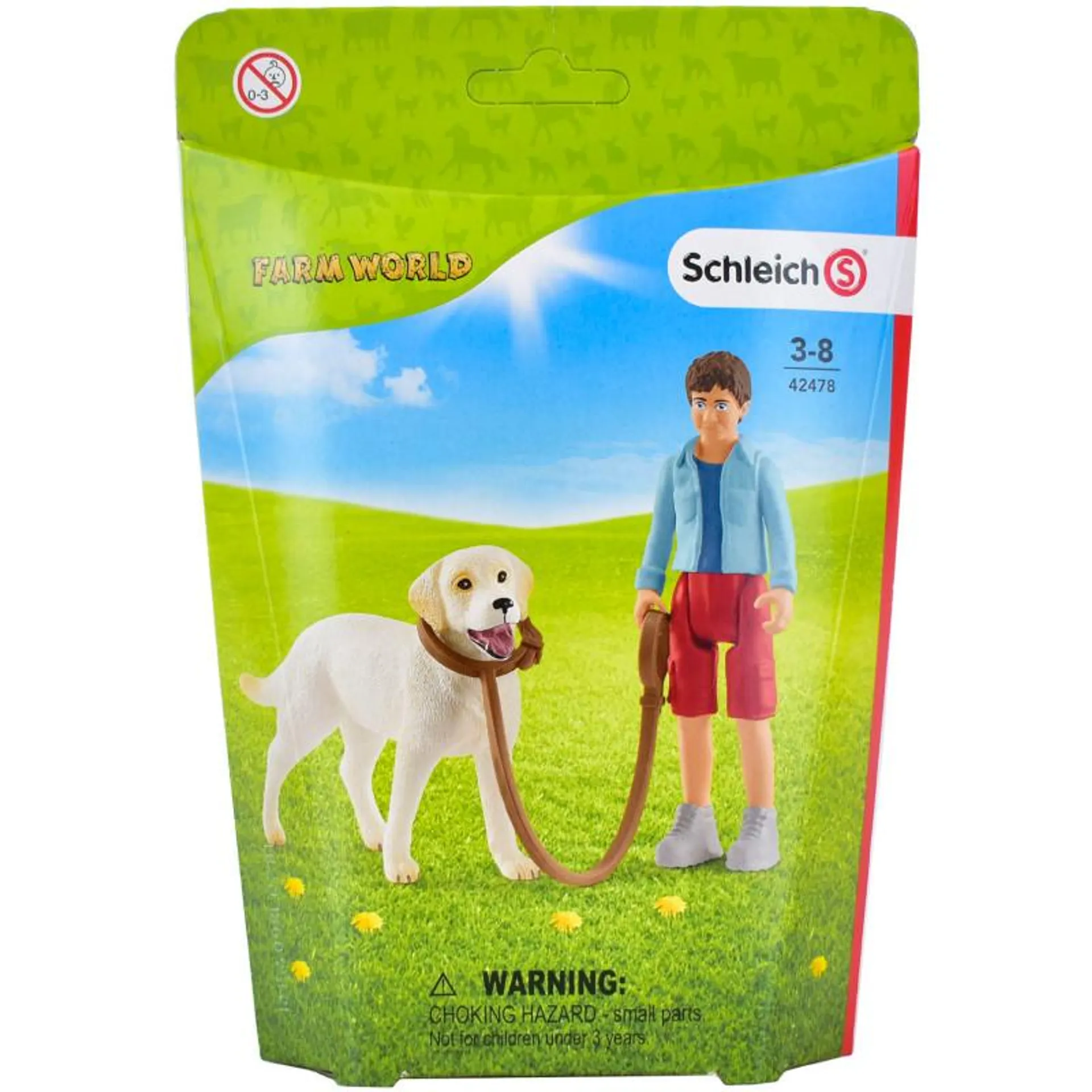 Schleich 42478 Kävelyllä labradorin kanssa