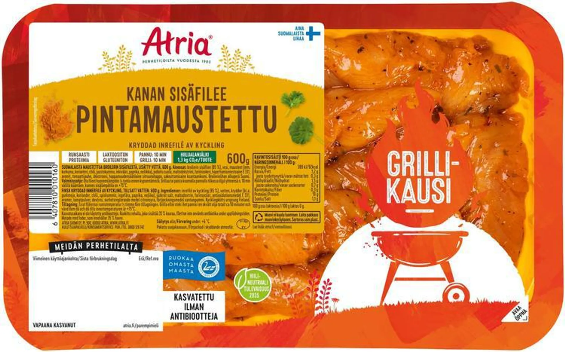 Atria Kanan Sisäfilee Pintamaustettu 600g