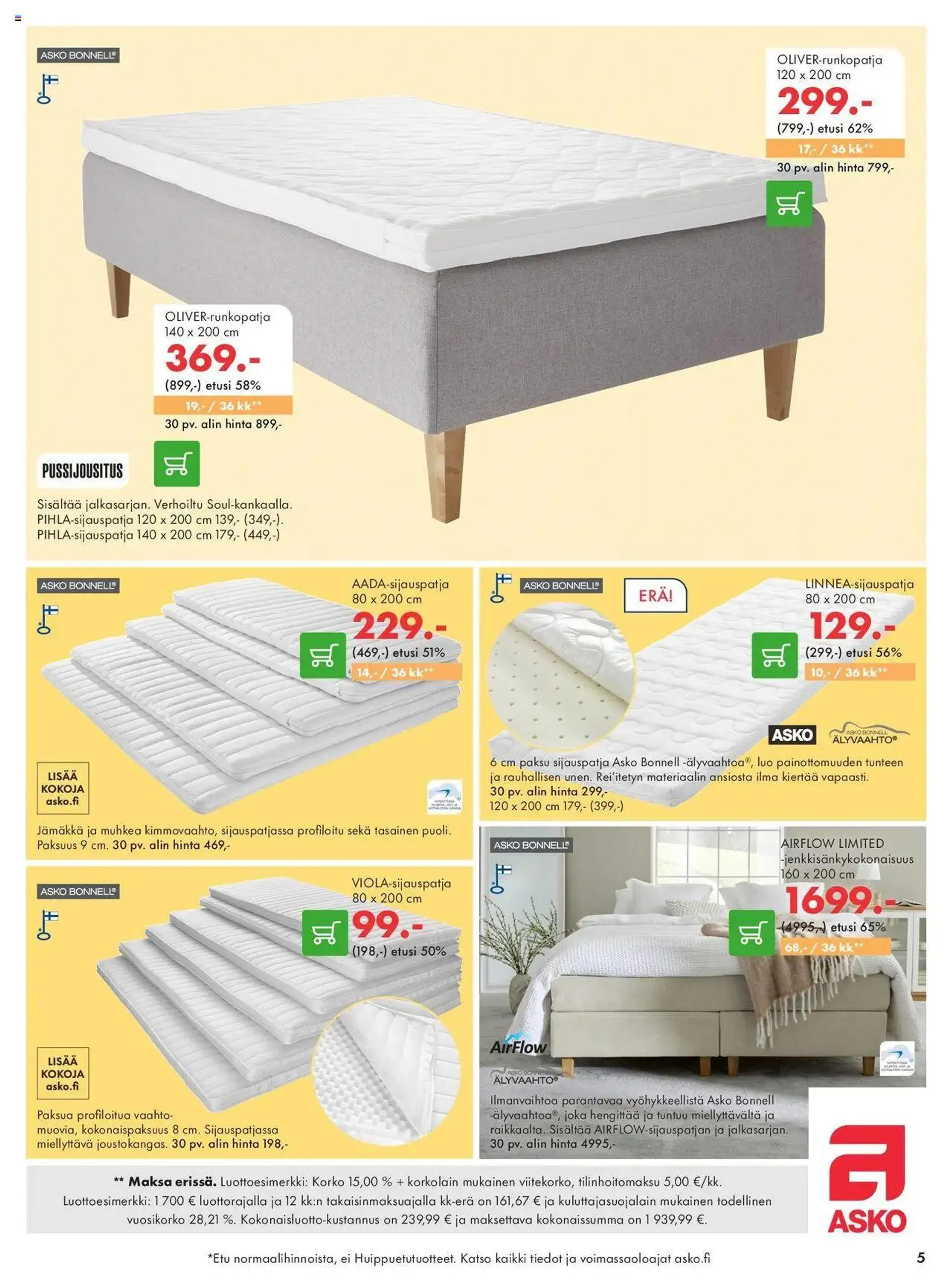 Asko tarjoukset voimassa alkaen 1. elokuuta - 31. joulukuuta 2024 - Tarjouslehti sivu 5