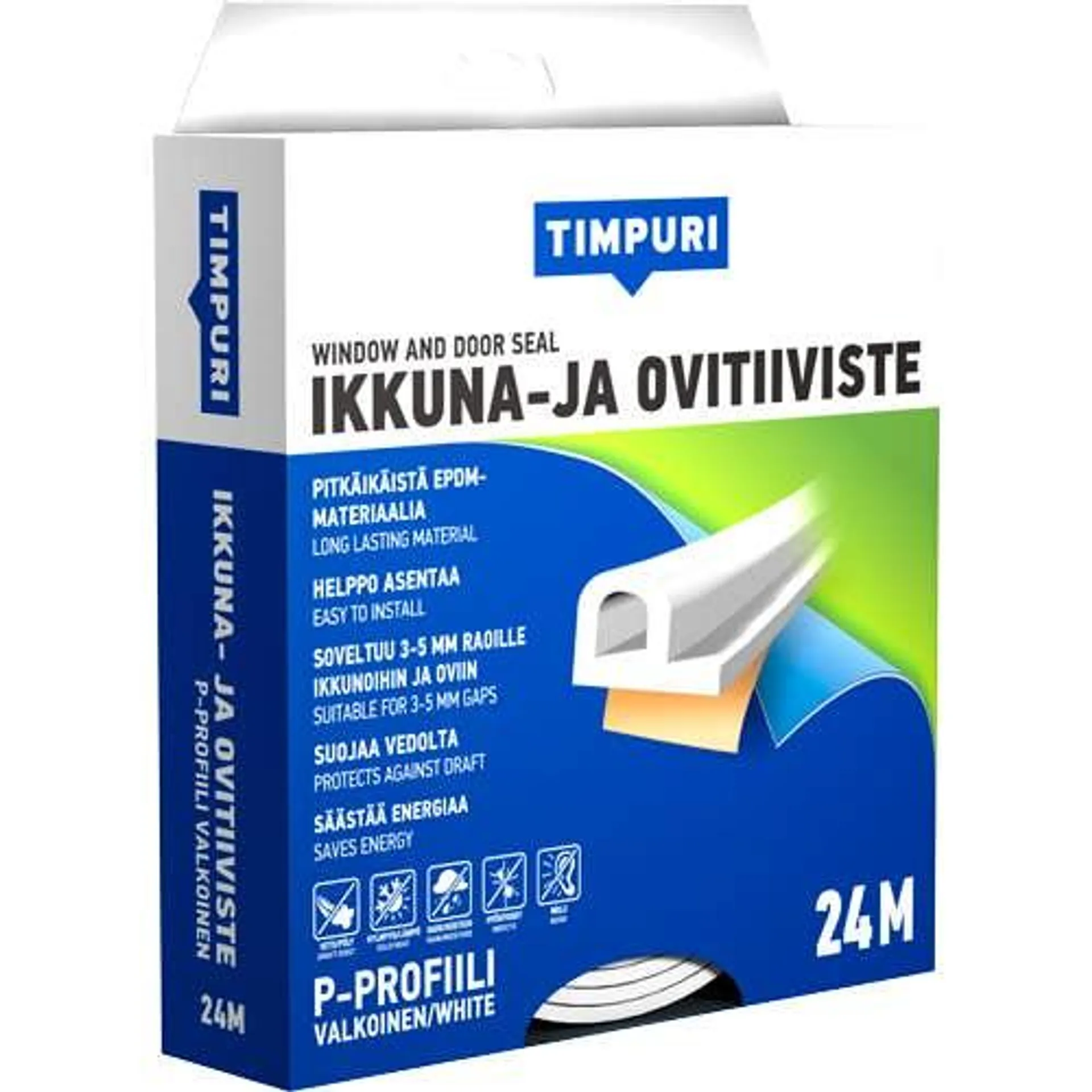 Timpuri ikkuna- ja ovitiiviste P ruskea 24m