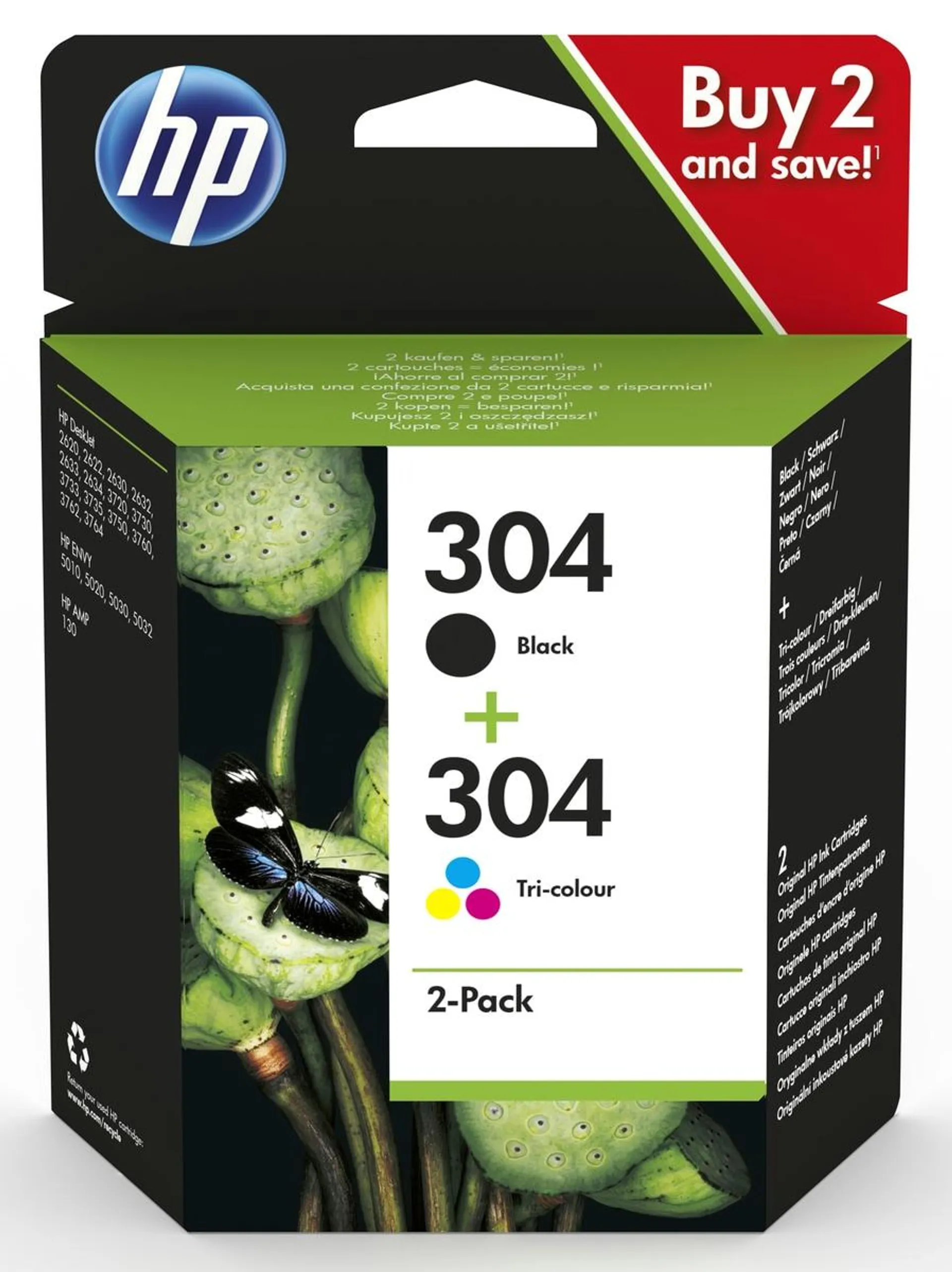 HP 304 mustepatruuna