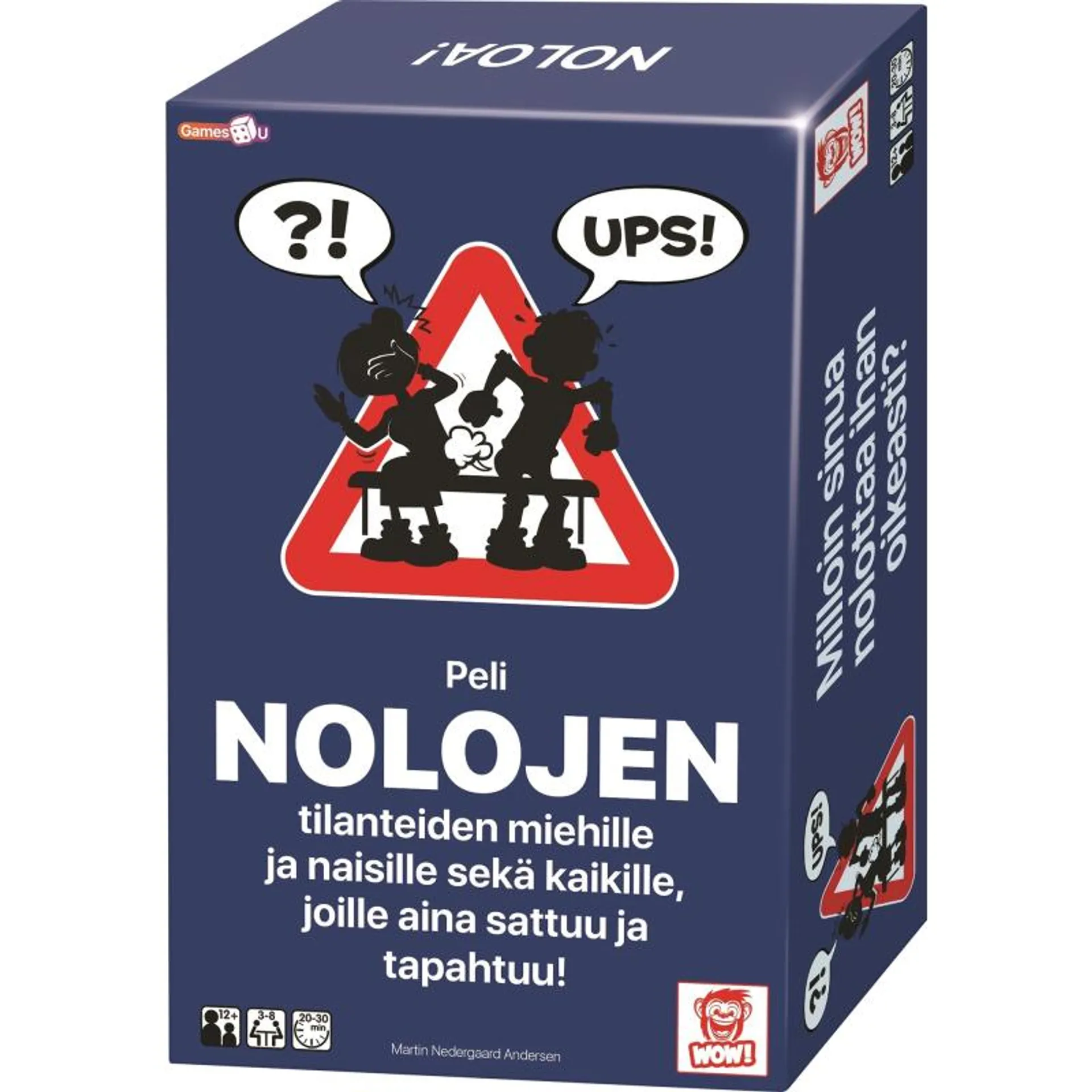 Peli Nolojen tilanteiden miehille ja naisille sekä kaikille, joille aina sattuu ja tapahtuu!