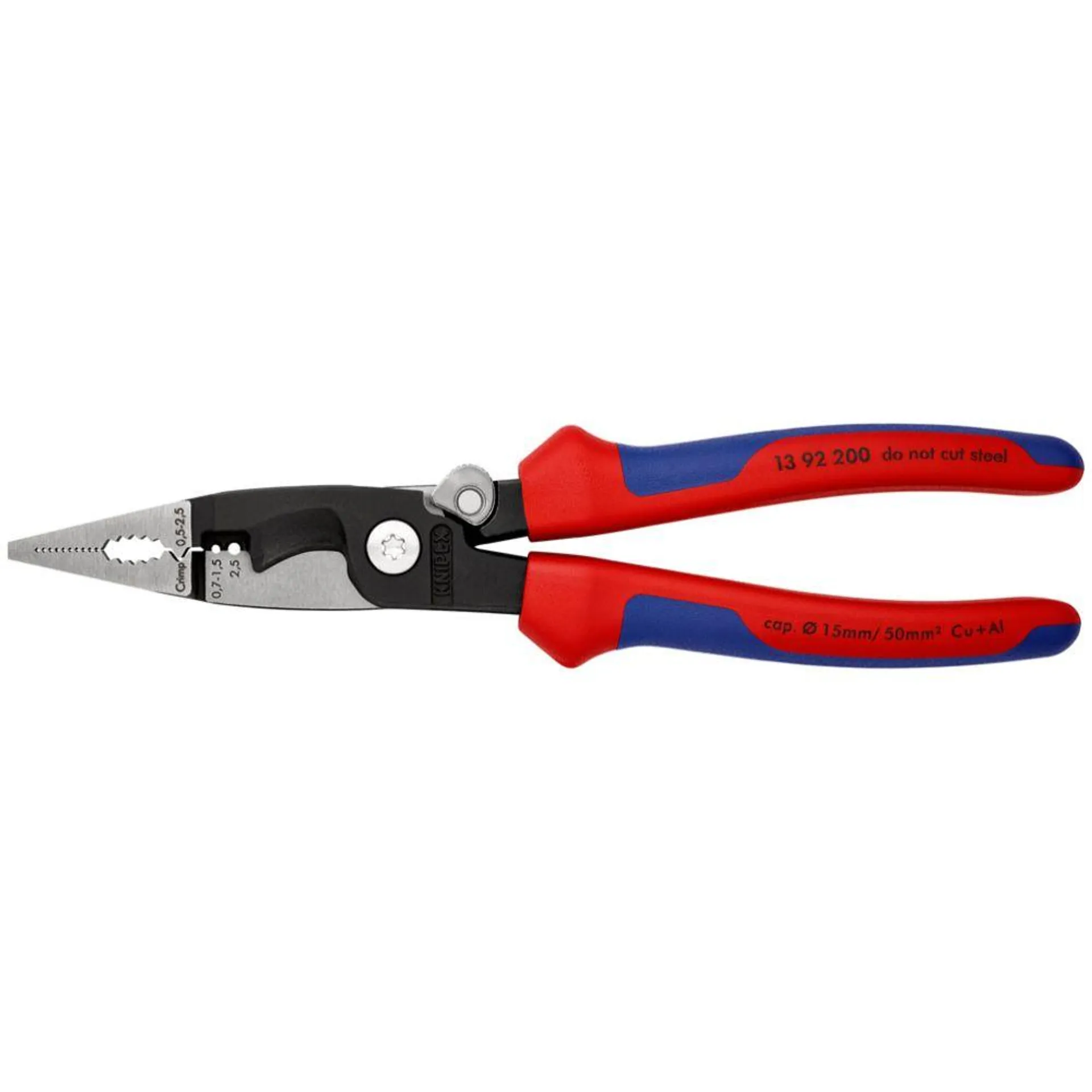 Knipex® 13 92 200 sähköasentajan pihdit 7in1 15 mm/50 mm²