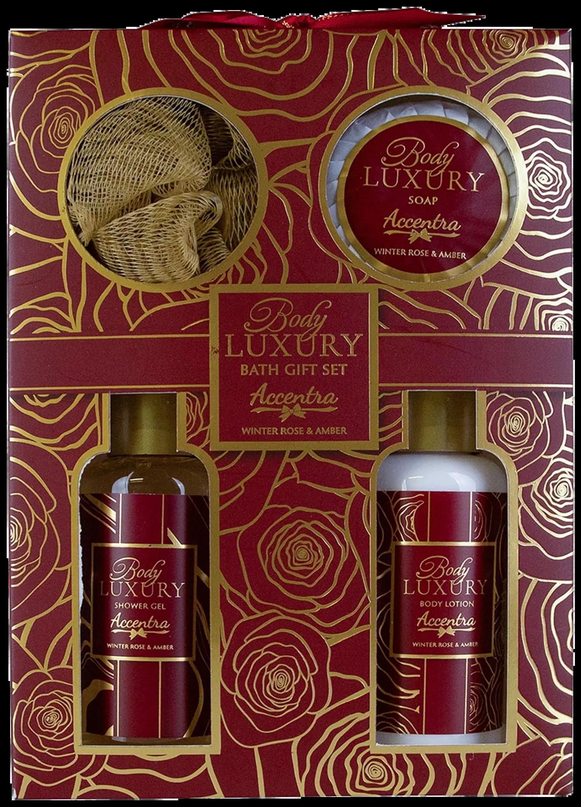 Accentra Body Luxury Bath Gift Set Winter Rose & Amber lahjapakkaus