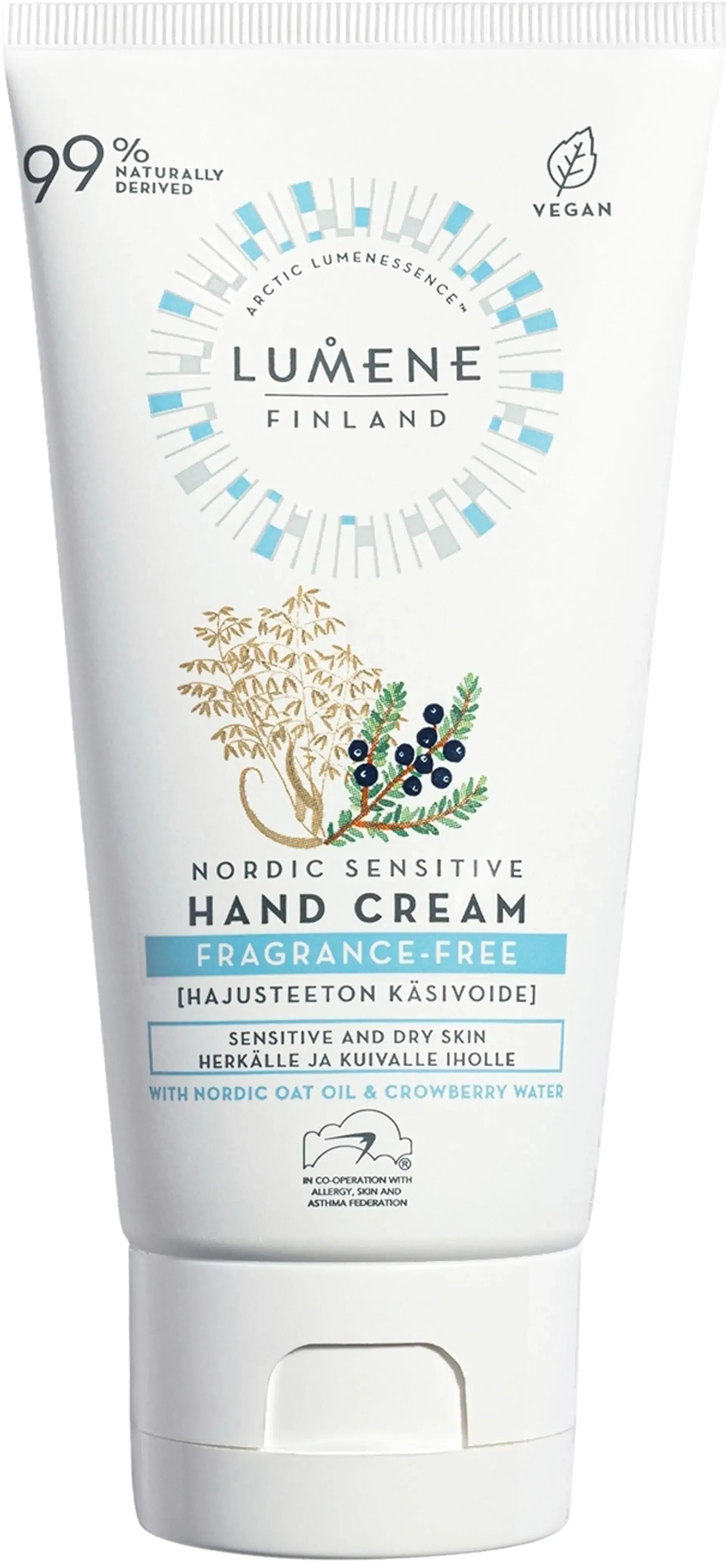 Lumene Nordic Sensitive Hajusteeton käsivoide 75 ml