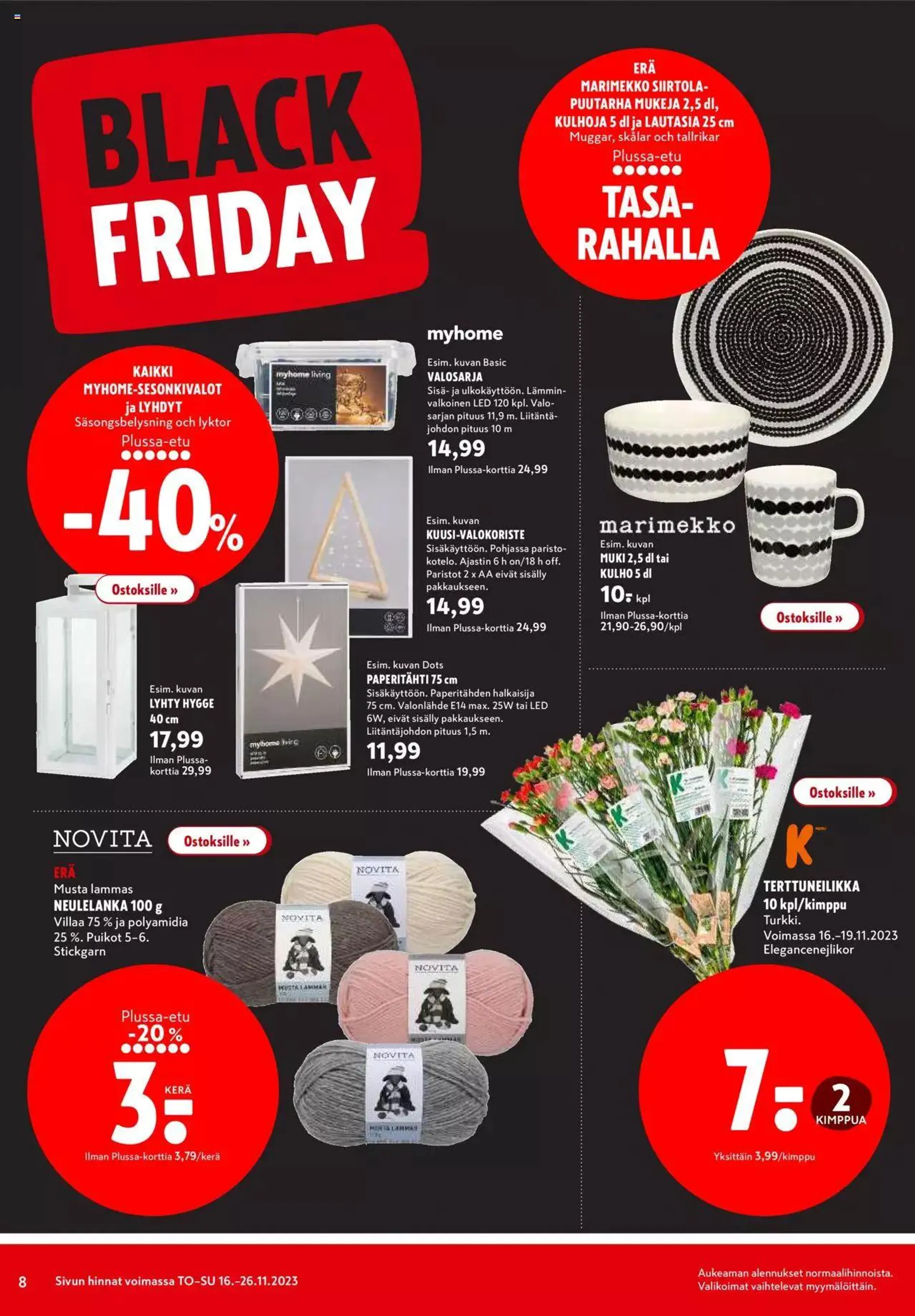 K-Citymarket - Black Friday voimassa alkaen 15. marraskuuta - 3. joulukuuta 2023 - Tarjouslehti sivu 8