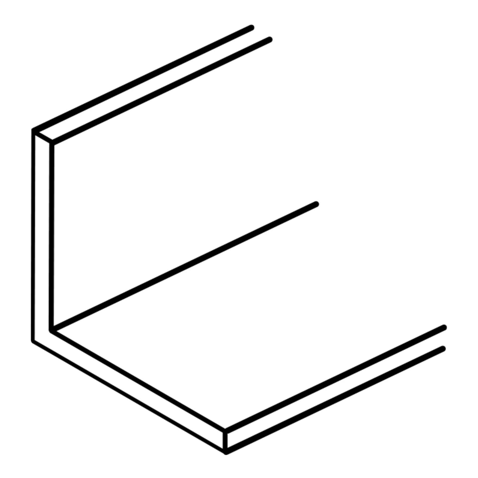 Alumiinikulma RAW AW-6063 T6 40x40x4 mm 6 m