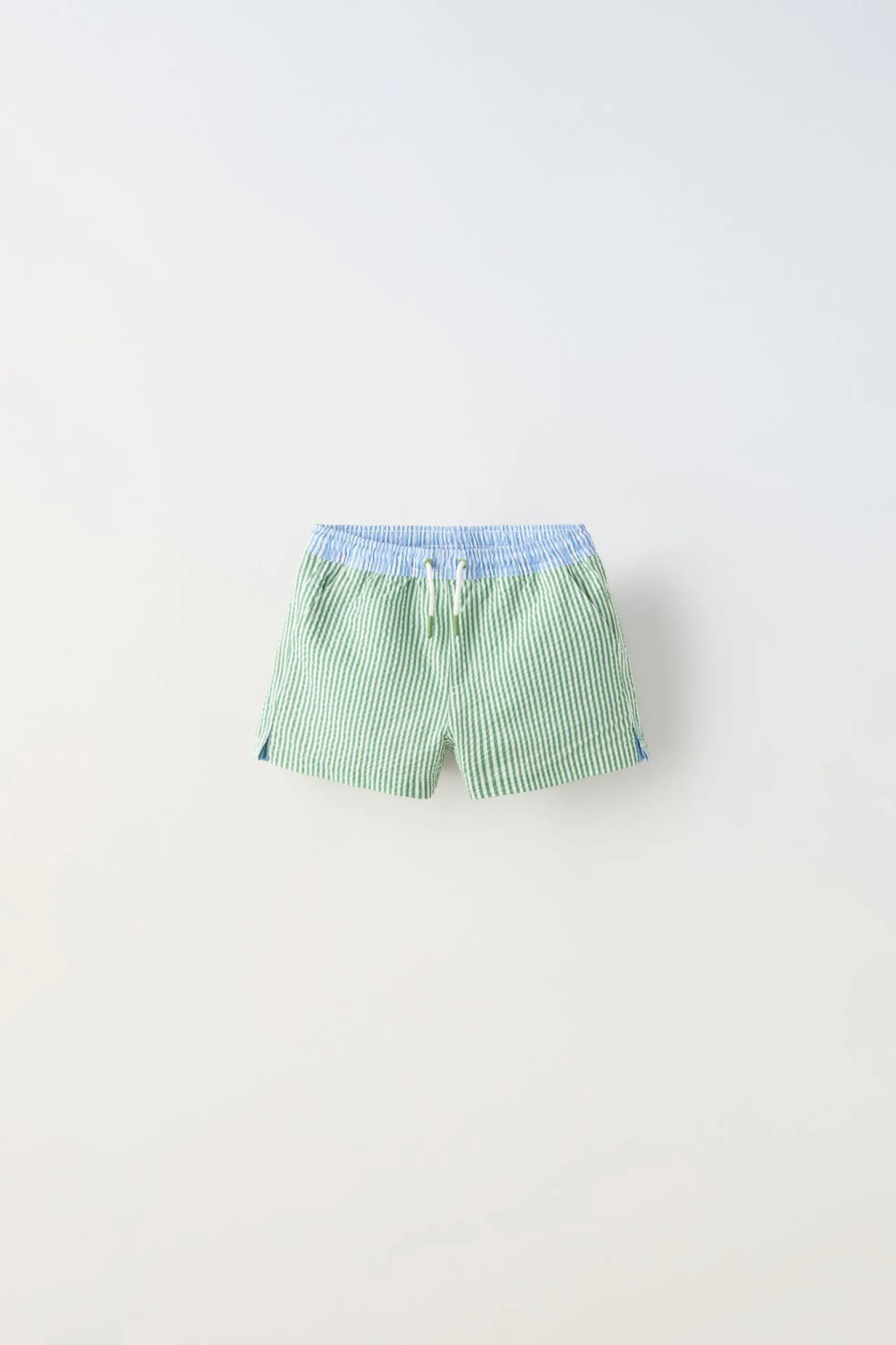 1-6 YEARS/ STRIPED TEXTURED SWIM SHORTS