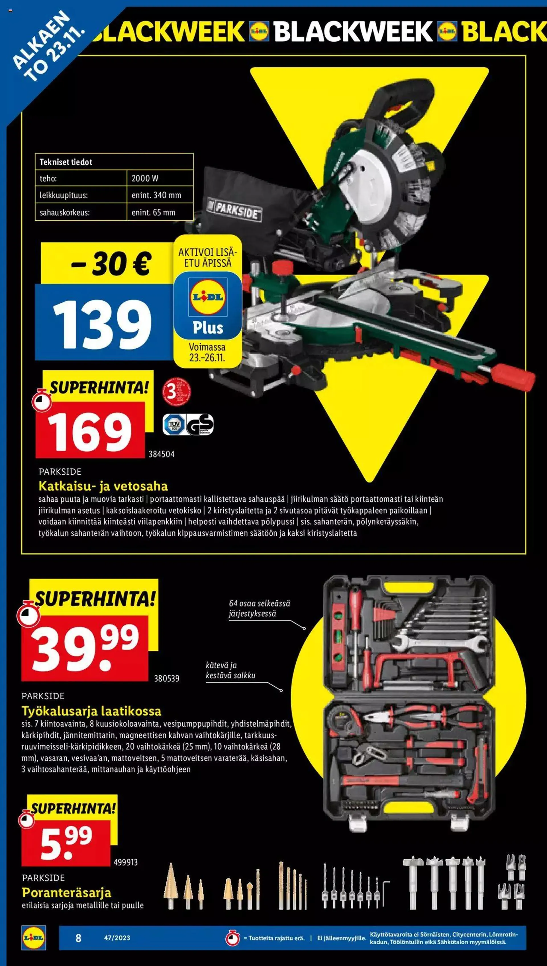 Lidl - Black Friday voimassa alkaen 20. marraskuuta - 26. marraskuuta 2023 - Tarjouslehti sivu 8