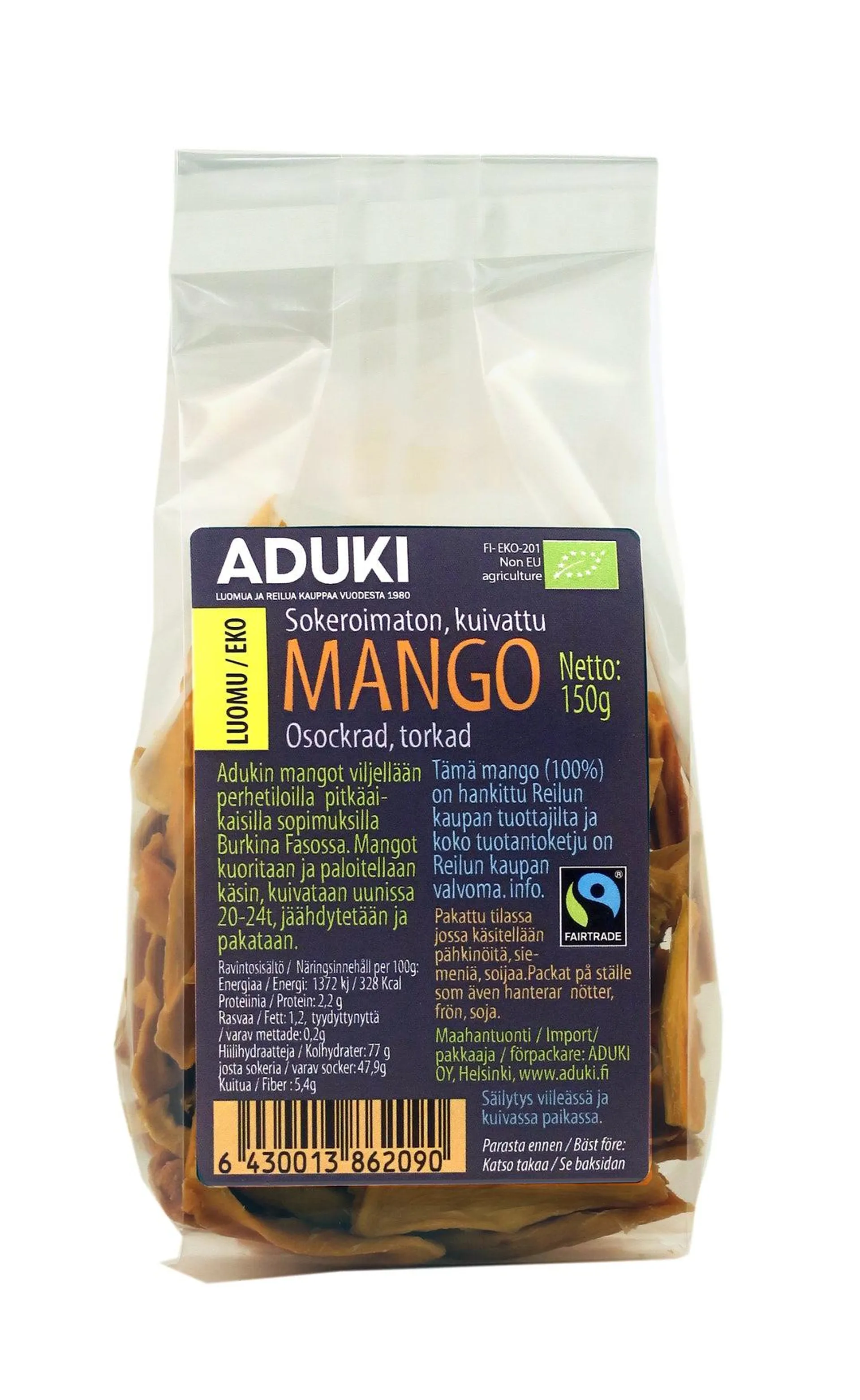 Kuivattu mango, 150 g