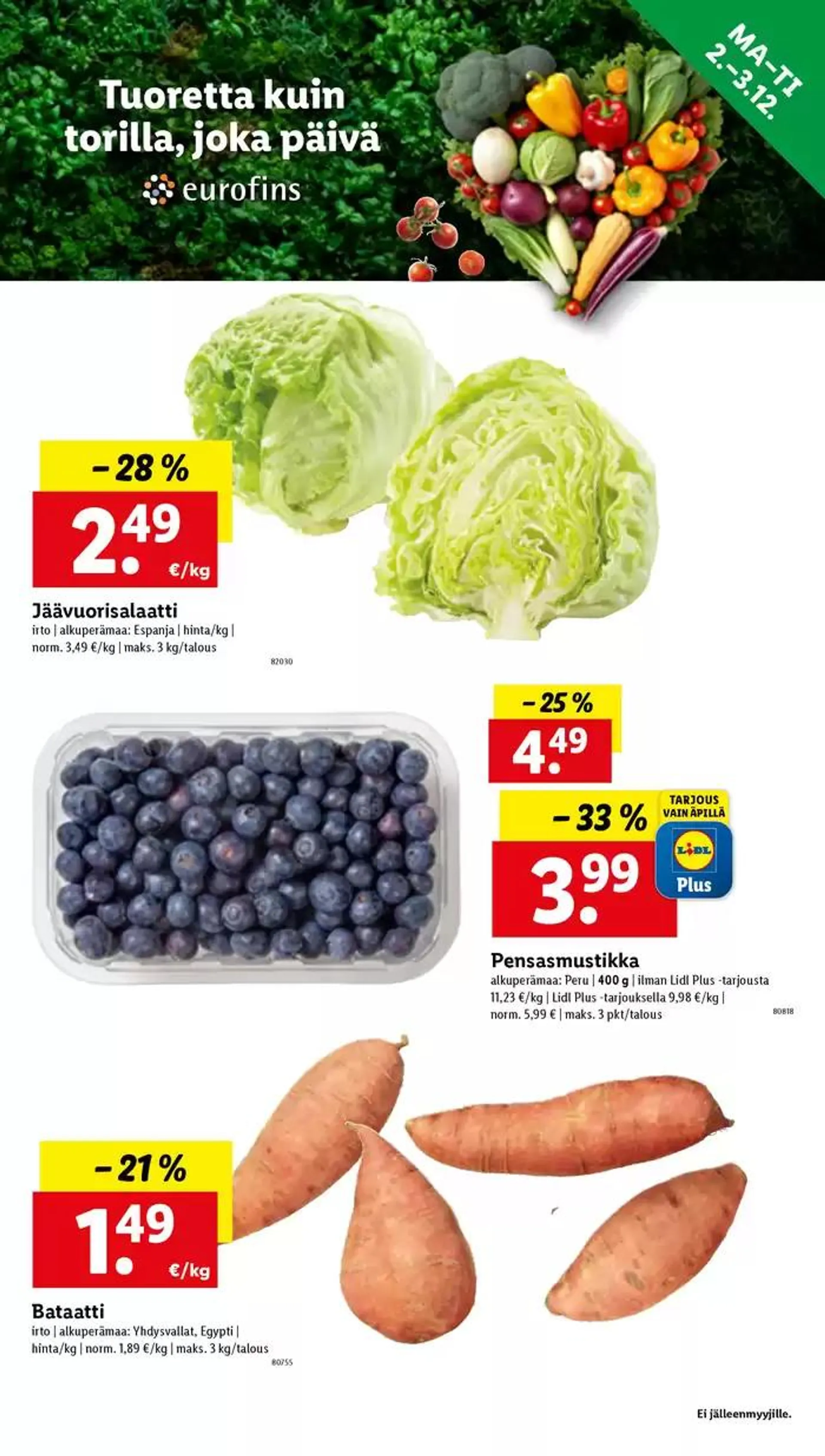 Lidl tarjoukset voimassa alkaen 25. marraskuuta - 3. joulukuuta 2024 - Tarjouslehti sivu 25