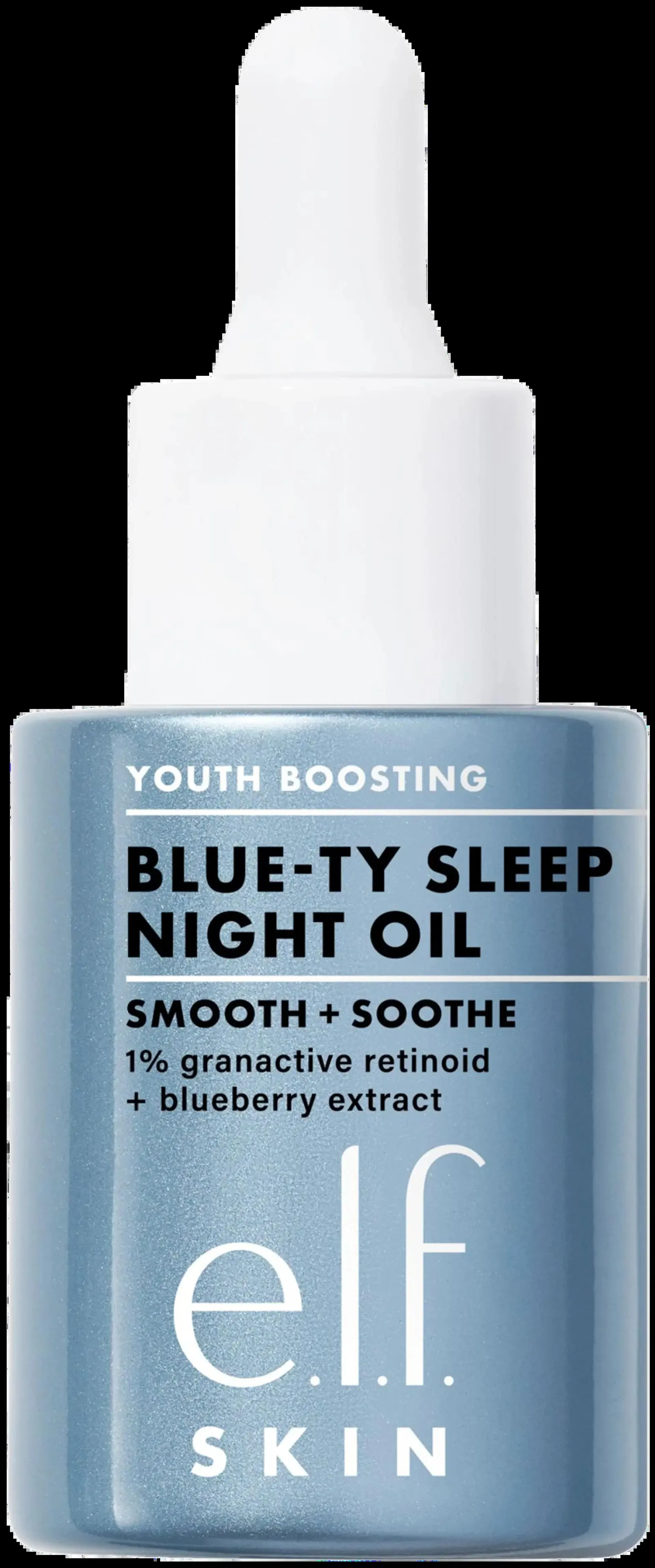 e.l.f cosmetics SKIN Youth Boosting Advanced Night Retinoid Blue-ty sleep night oil kasvoöljy 30 ml