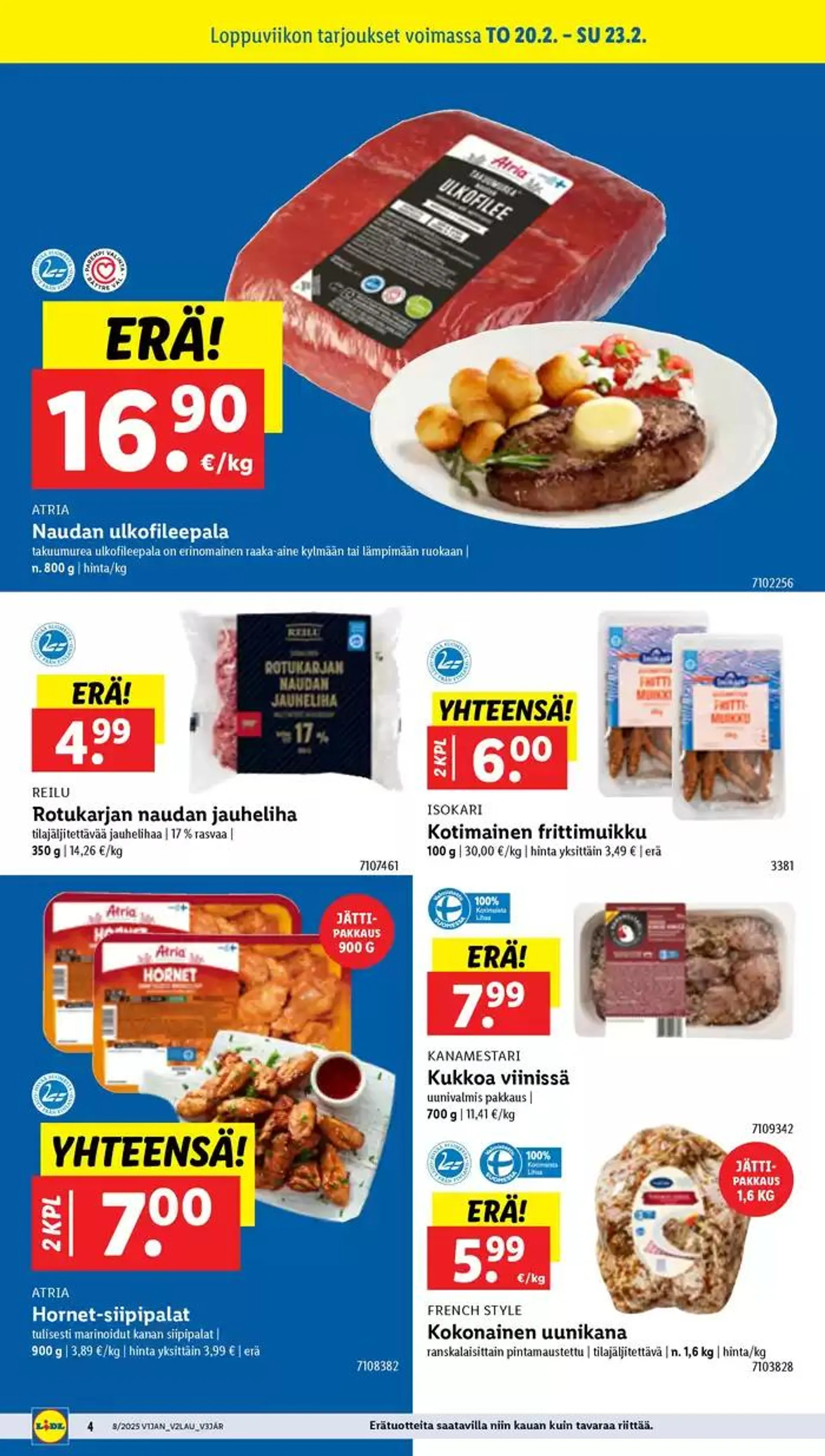 Lidl tarjoukset voimassa alkaen 17. helmikuuta - 26. helmikuuta 2025 - Tarjouslehti sivu 4