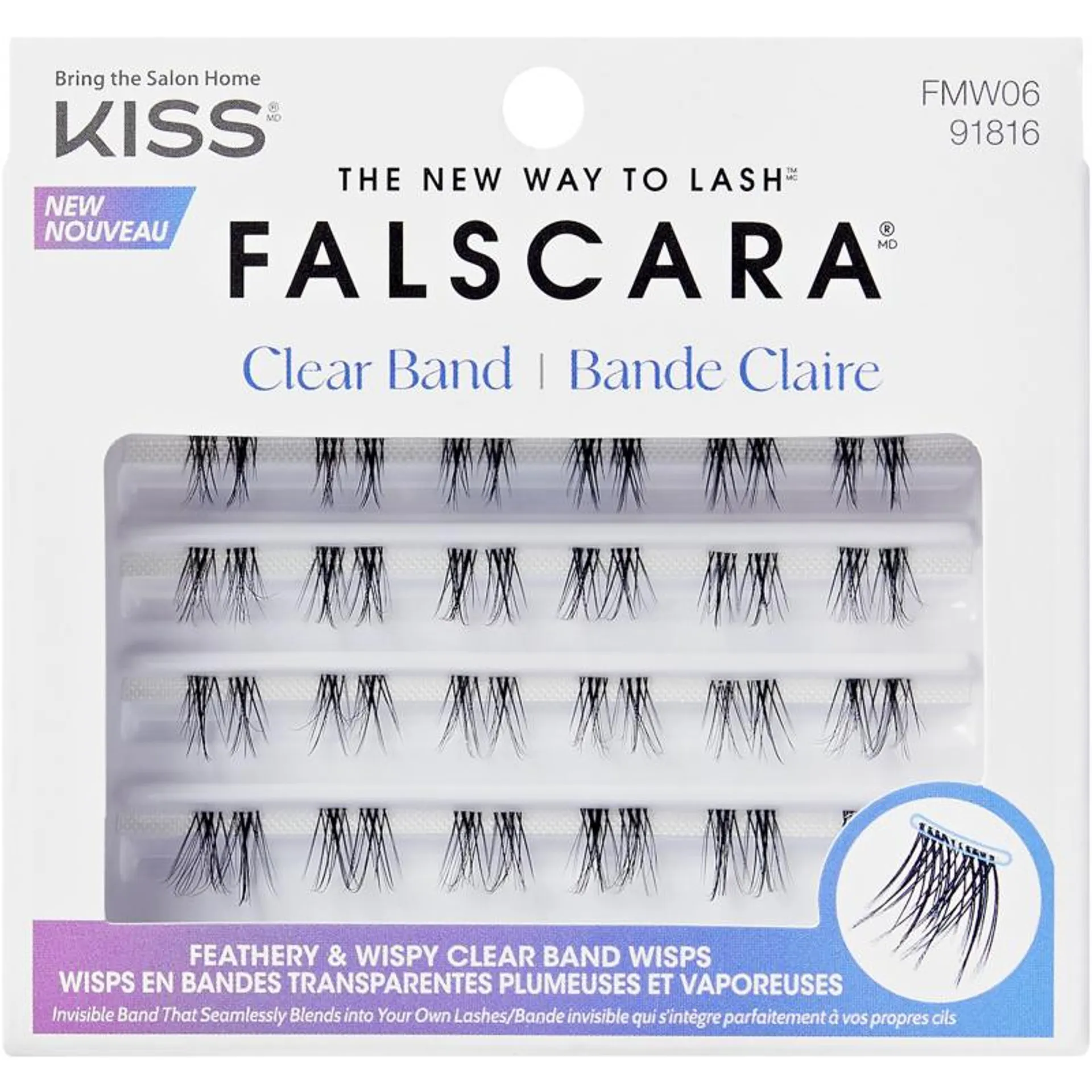 Ripsitupsut Kiss Falscara Lash Multi Clear Band