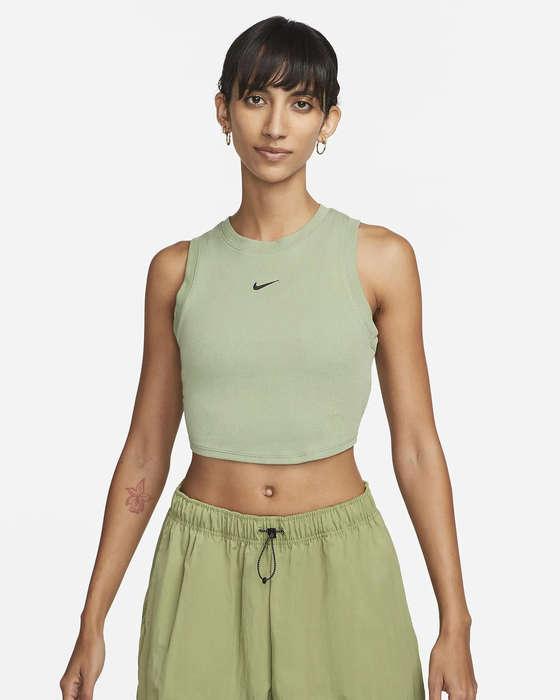 Women's Ribbed Cropped Tank Top