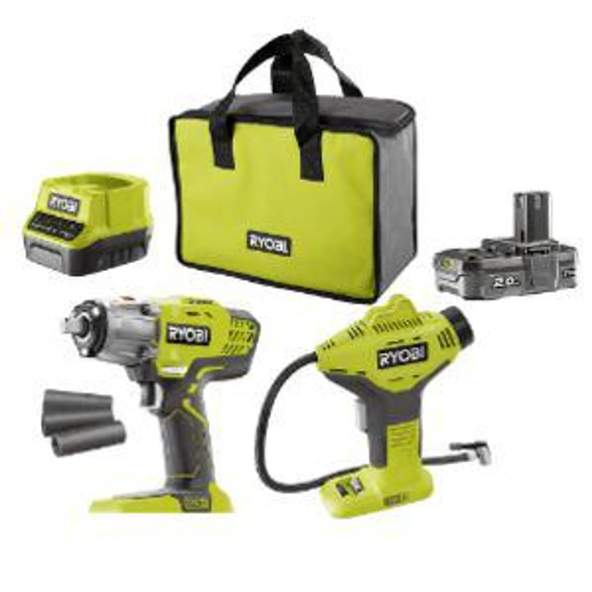 Ryobi R18IWPI-120S ONE+ renkaanvaihtajan työkalusarja 18 V