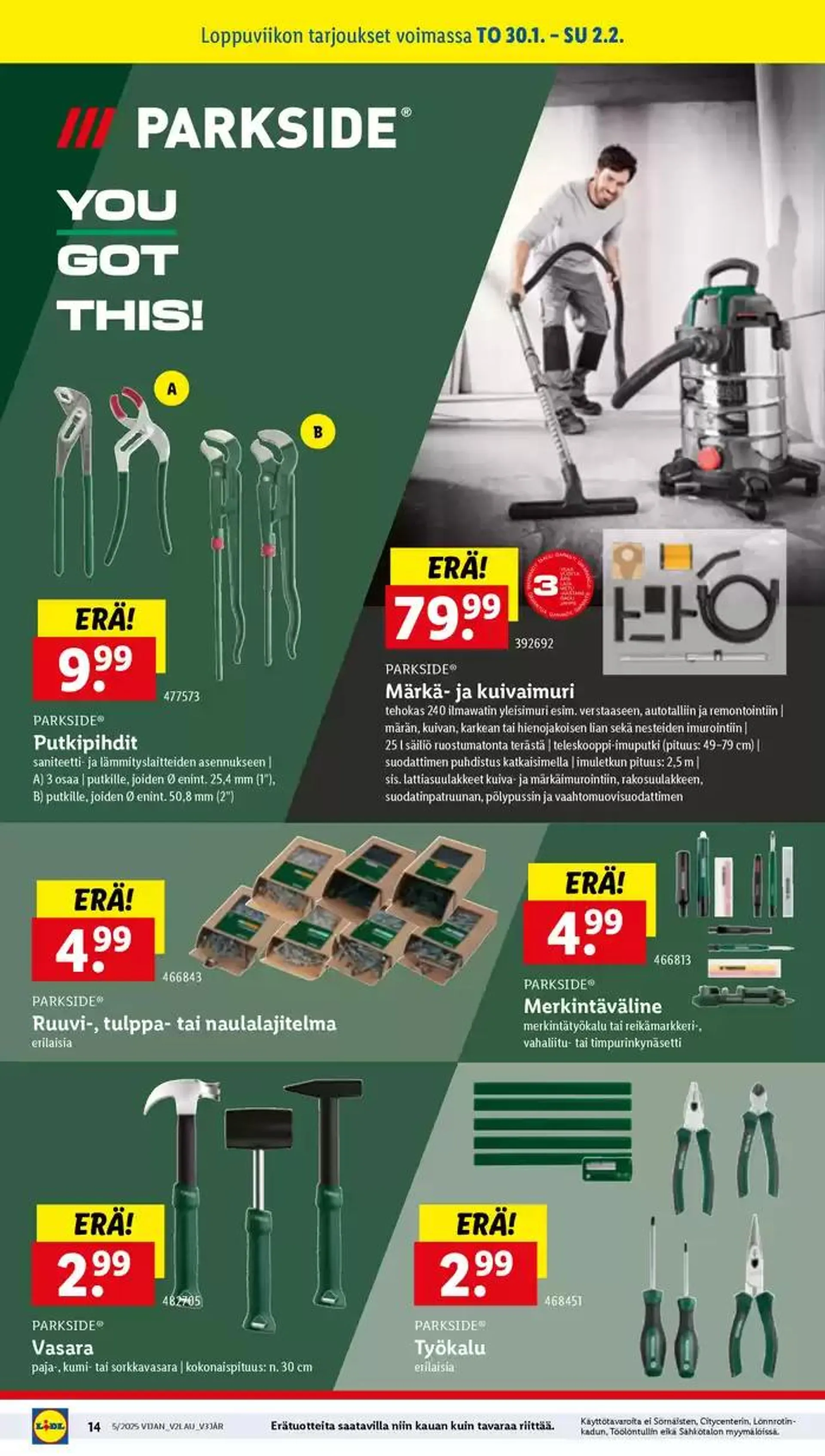 Lidl tarjoukset voimassa alkaen 27. tammikuuta - 5. helmikuuta 2025 - Tarjouslehti sivu 14